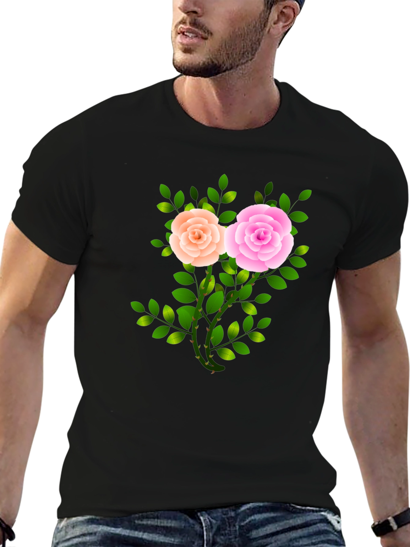 Floral Rose Graphic T-Shirt