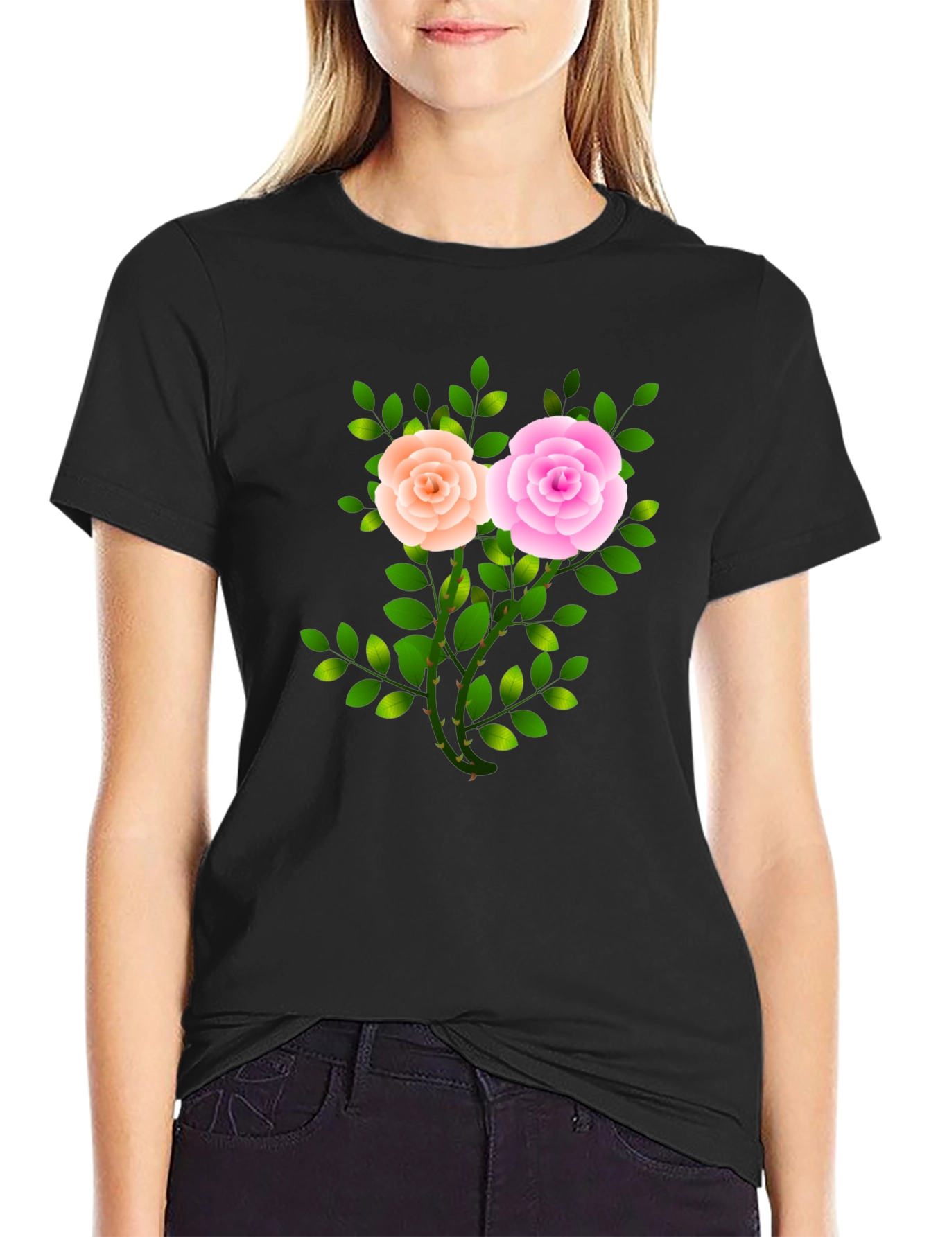 Floral Rose Graphic T-Shirt