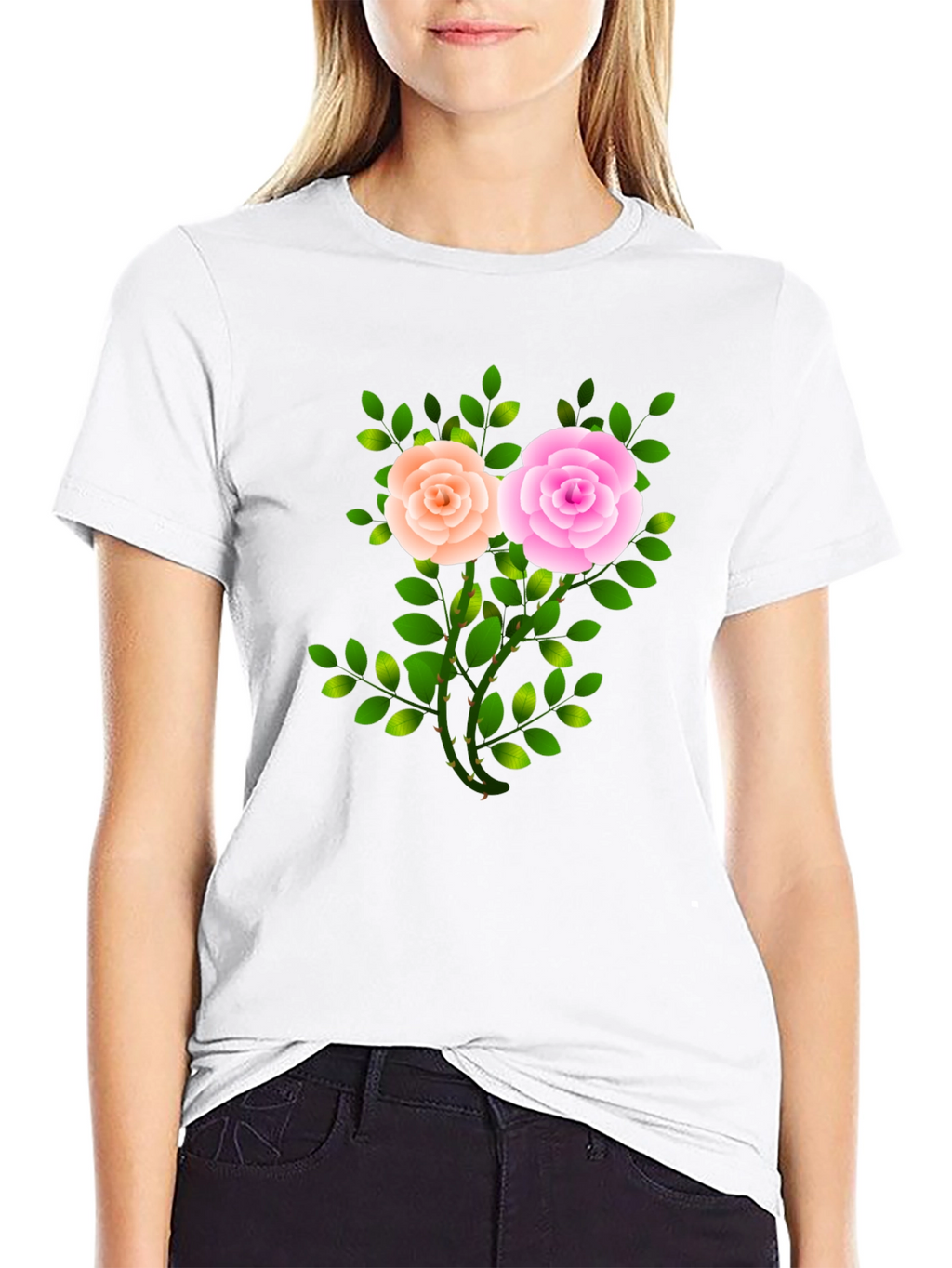 Floral Rose Graphic T-Shirt