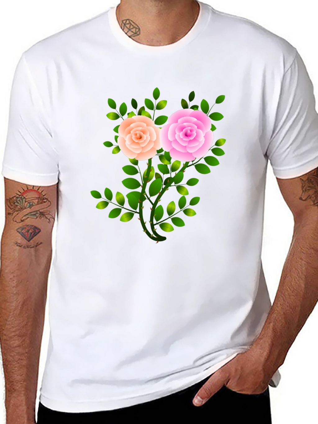 Floral Rose Graphic T-Shirt