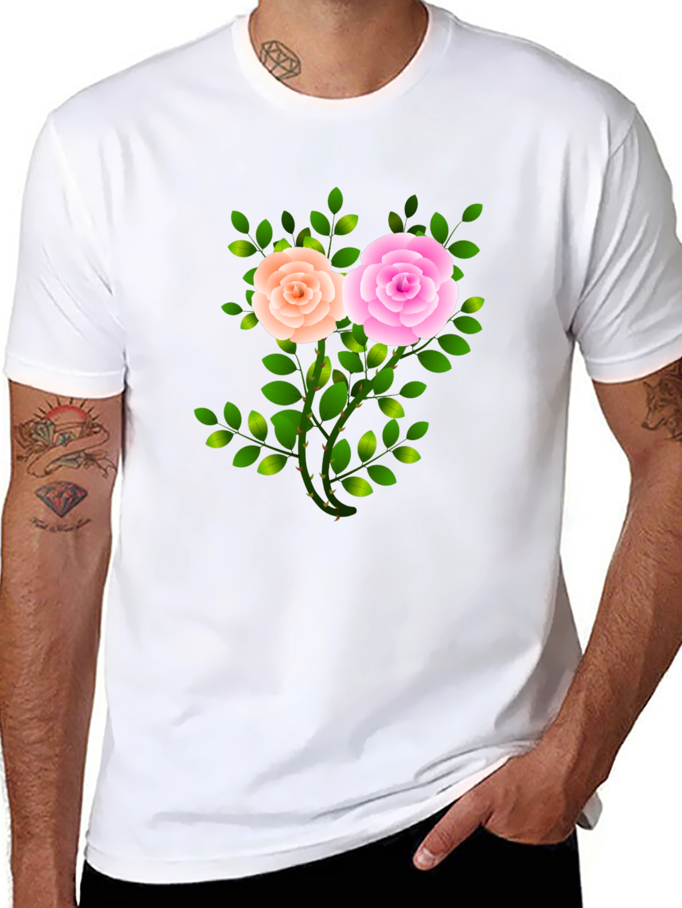 Floral Rose Graphic T-Shirt