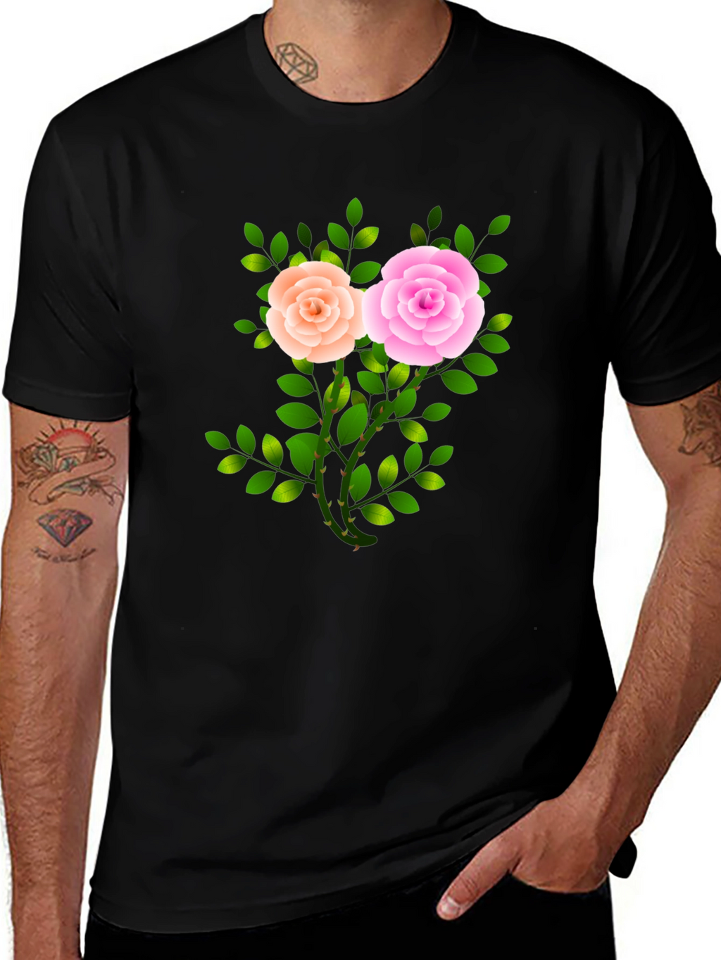 Floral Rose Graphic T-Shirt