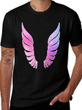 Galaxy Wings Graphic Black T-Shirt