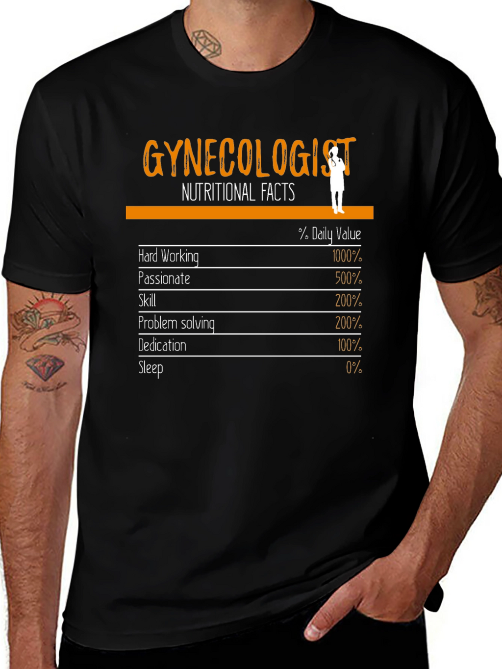 Funny Gynecologist Nutritional Facts T-Shirt