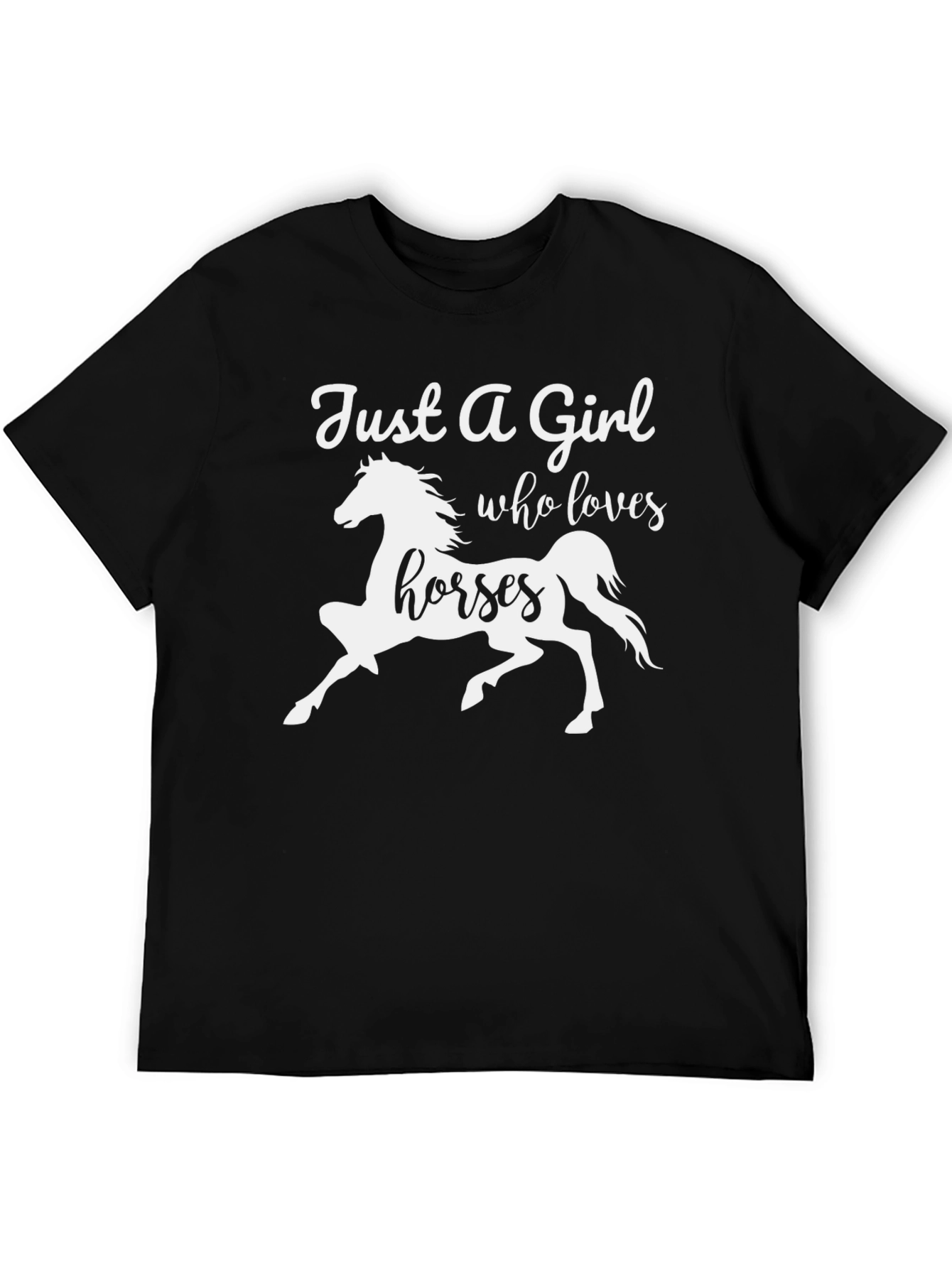 Just a Girl Who Loves Horses Graphic T-Shirt