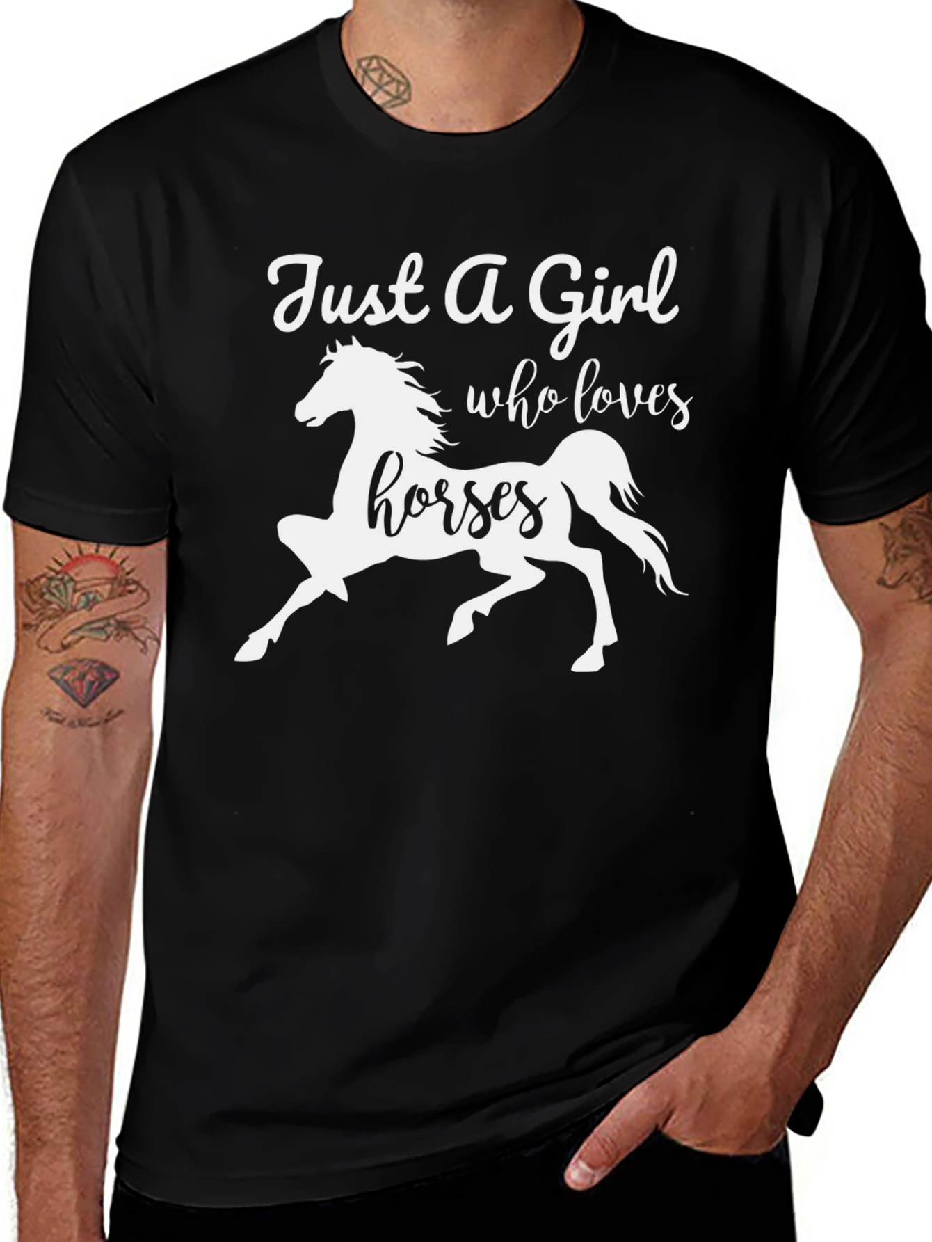 Just a Girl Who Loves Horses Graphic T-Shirt