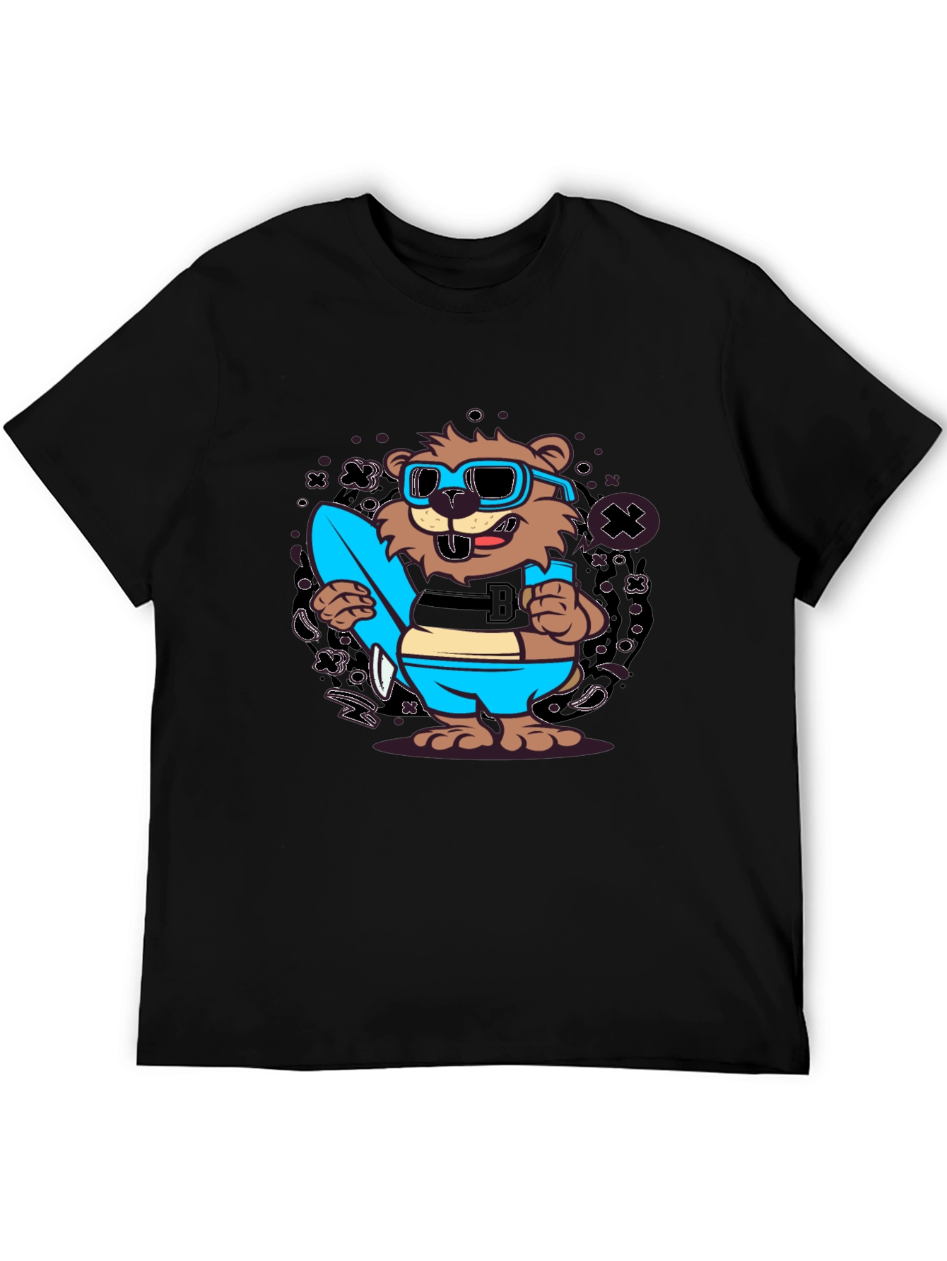Cool Cartoon Beaver Graphic Tee