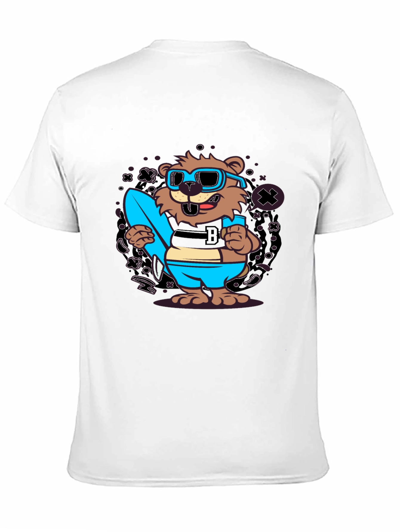 Cool Cartoon Beaver Graphic Tee