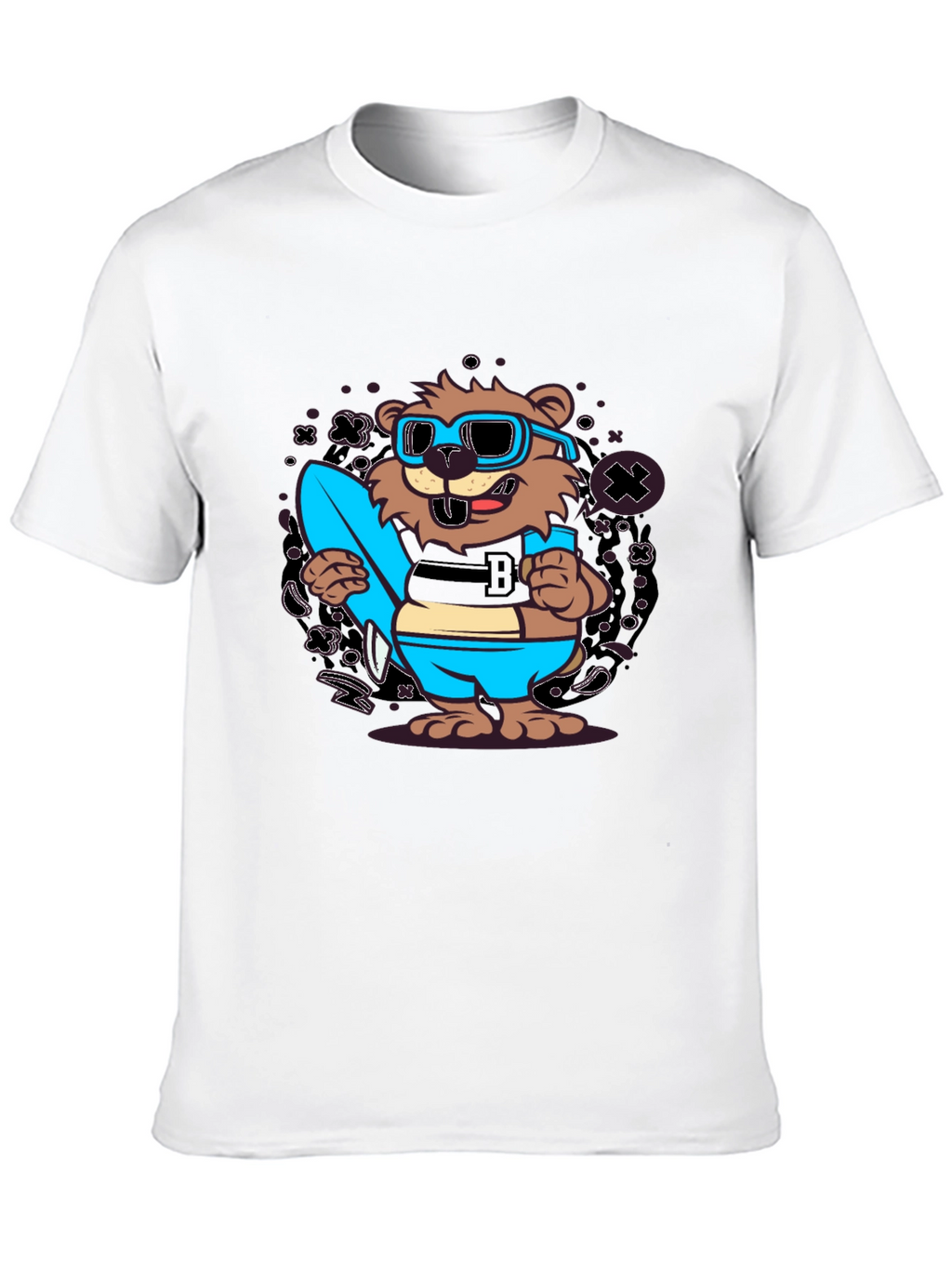 Cool Cartoon Beaver Graphic Tee