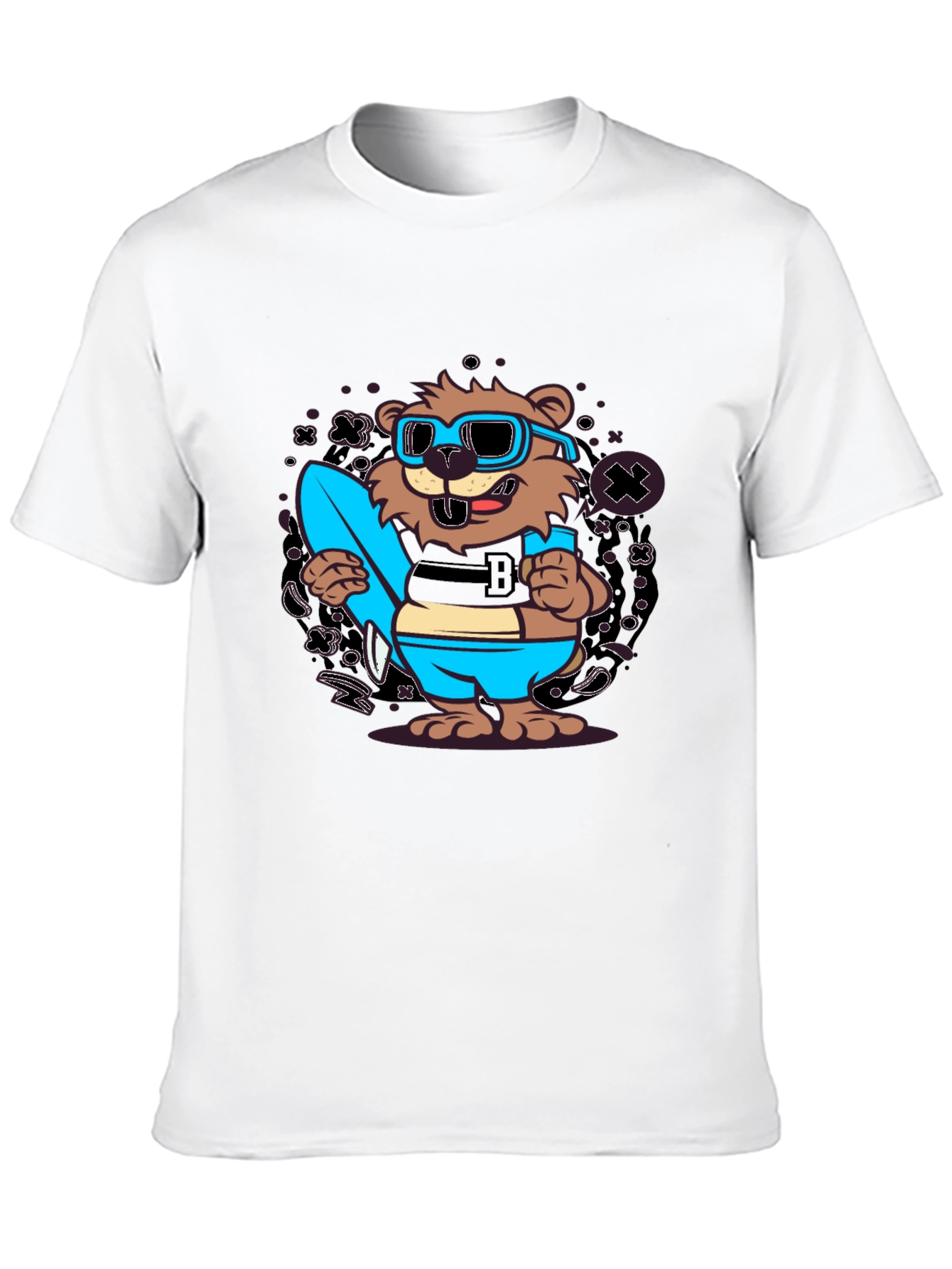 Cool Cartoon Beaver Graphic Tee