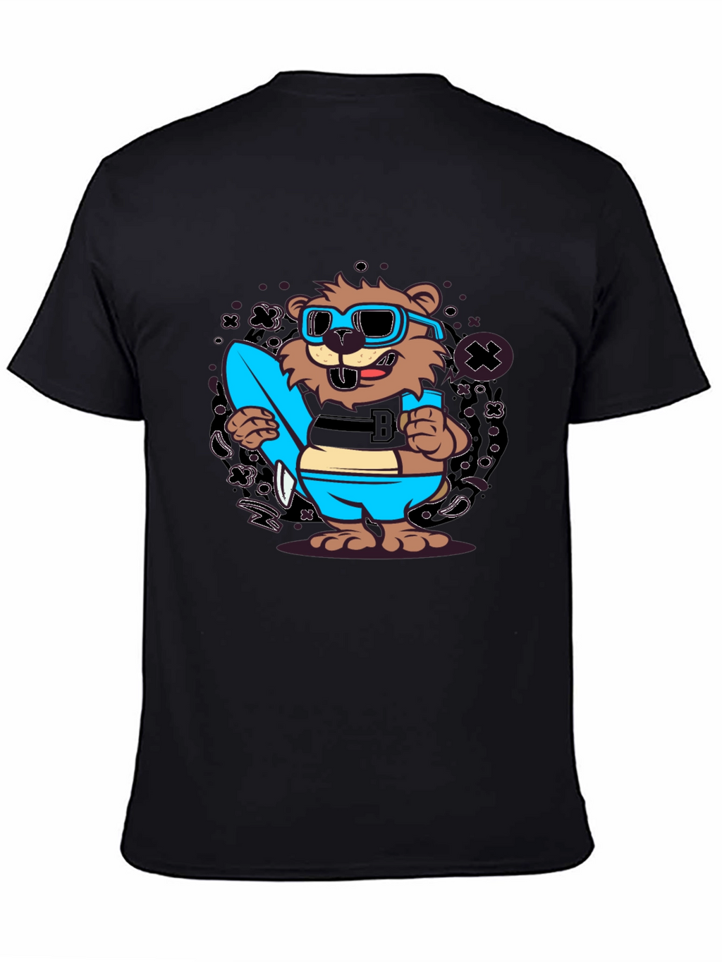 Cool Cartoon Beaver Graphic Tee