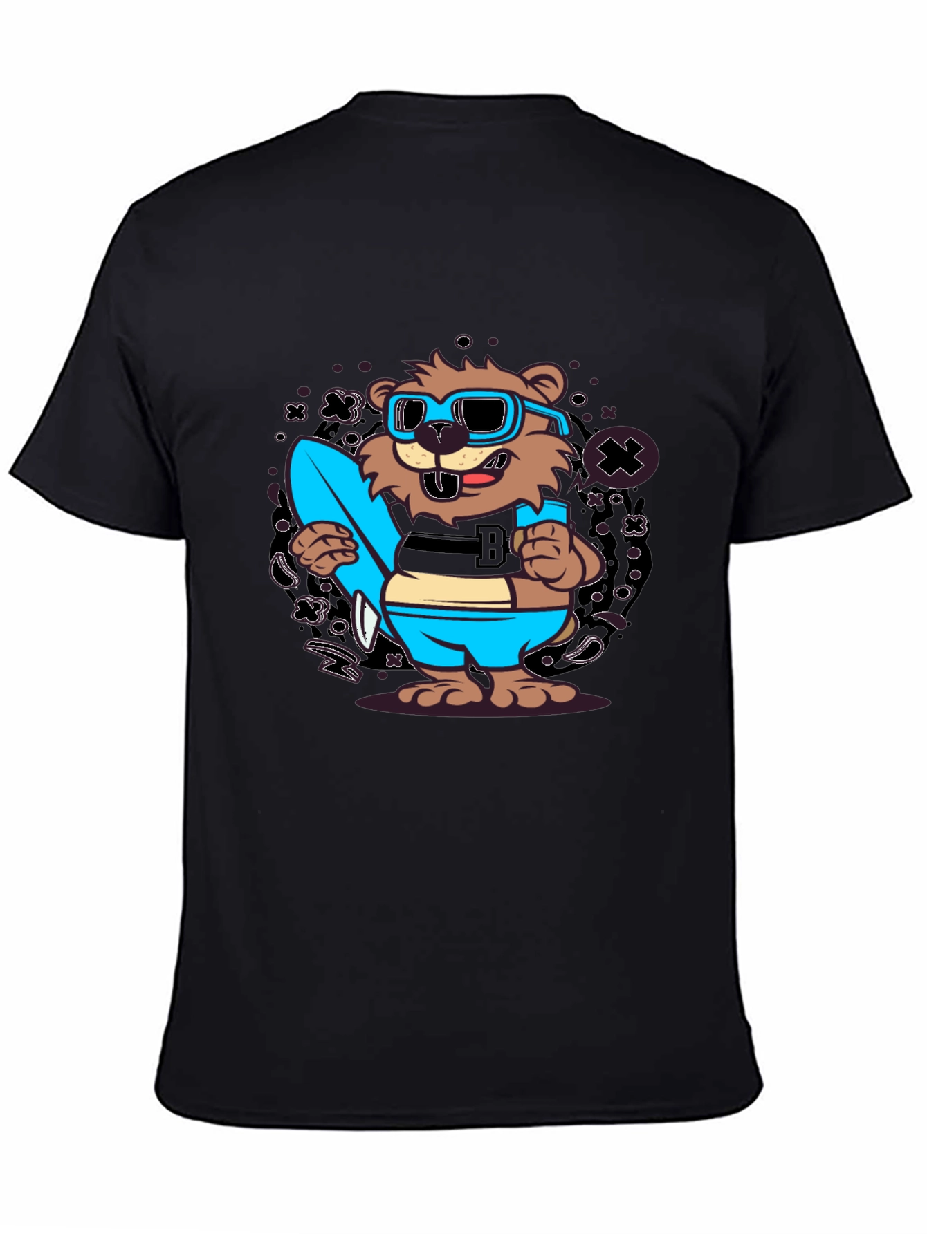 Cool Cartoon Beaver Graphic Tee