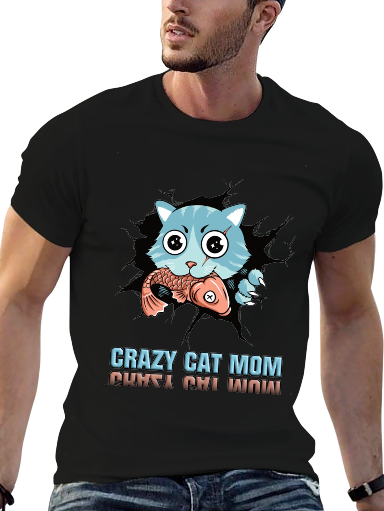 Crazy Cat Mom Graphic Tee