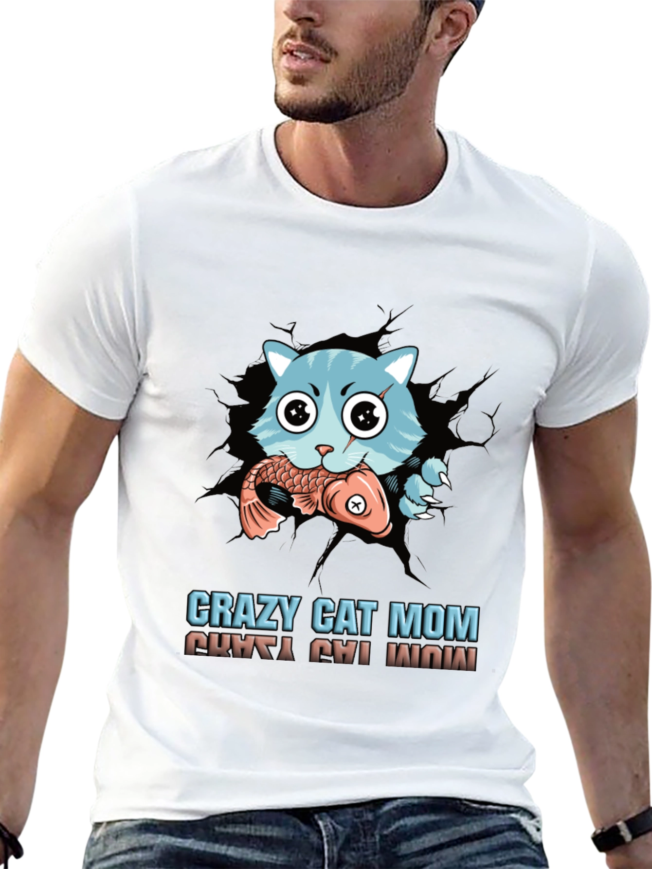 Crazy Cat Mom Graphic Tee