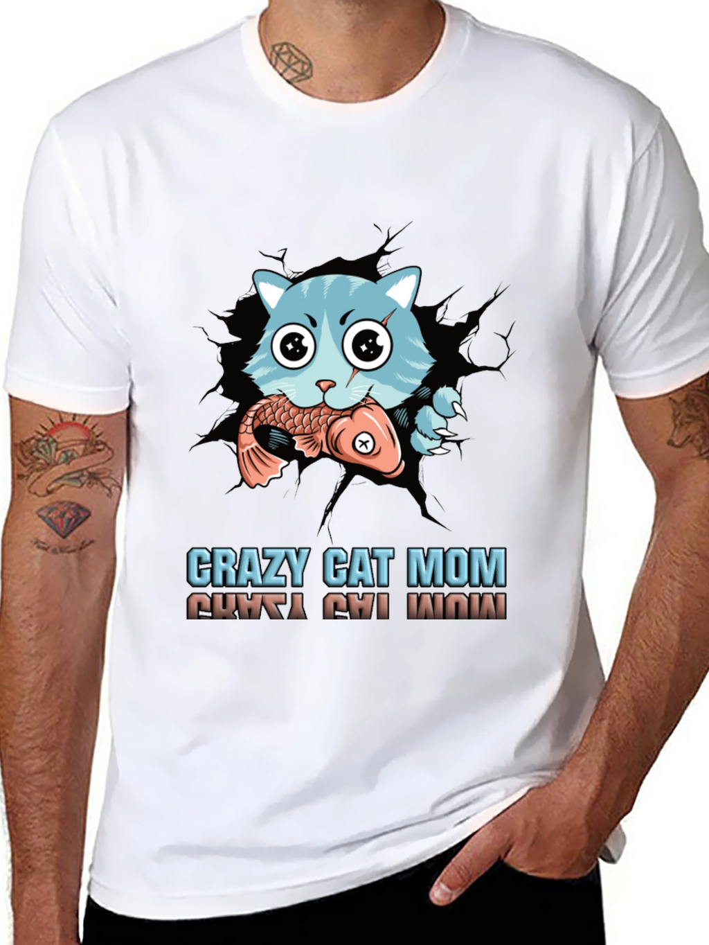 Crazy Cat Mom Graphic Tee