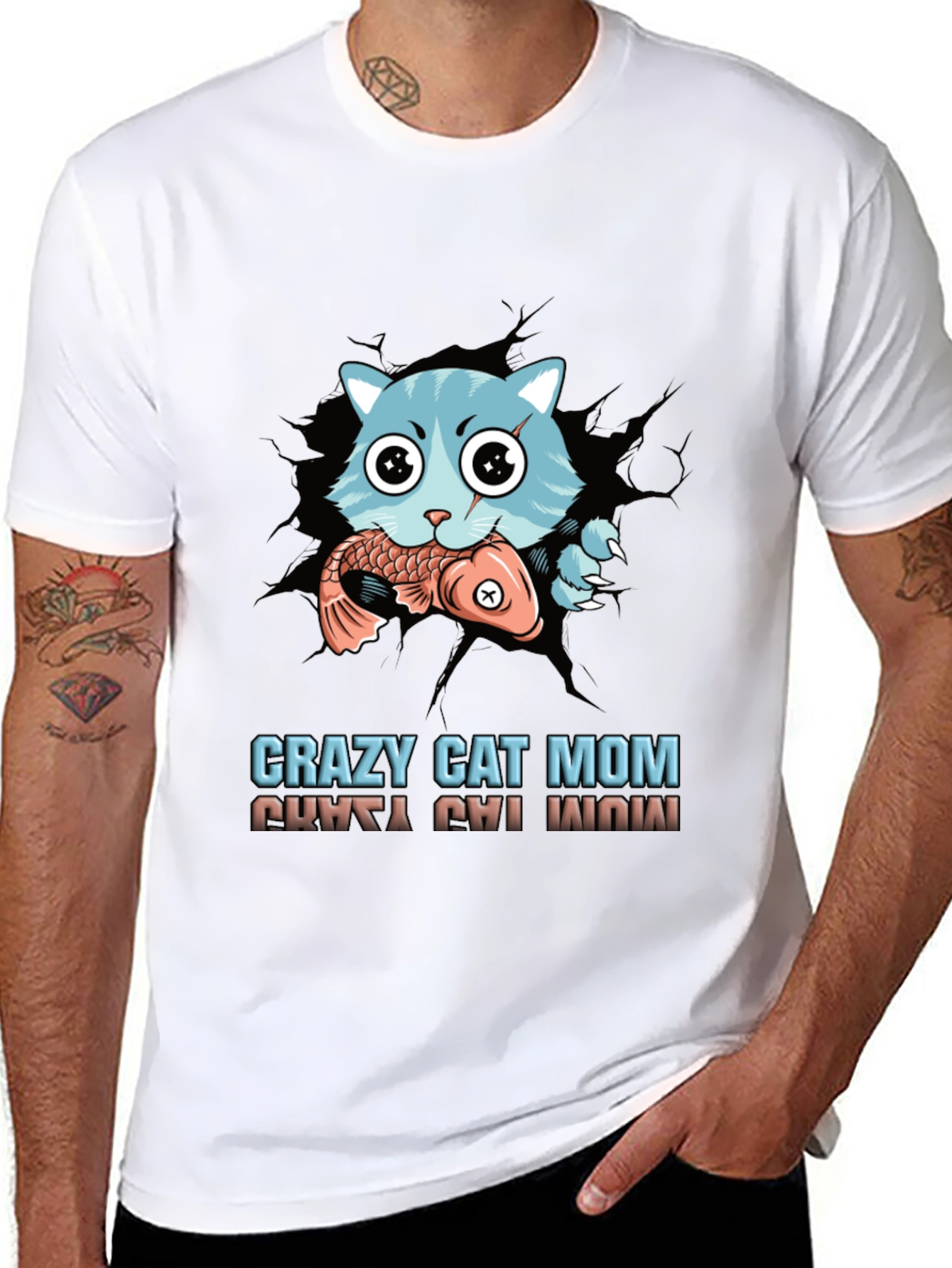 Crazy Cat Mom Graphic Tee