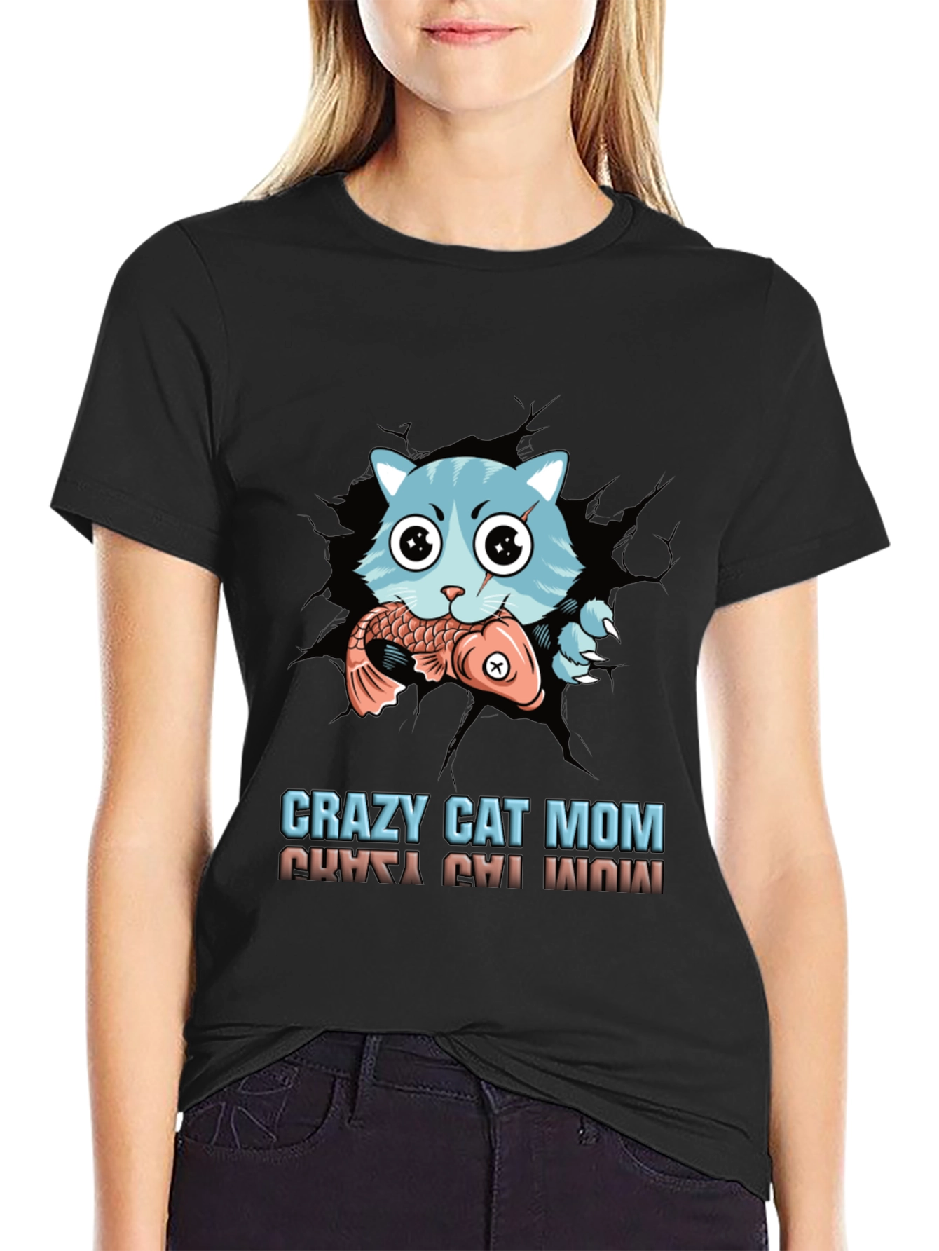 Crazy Cat Mom Graphic Tee