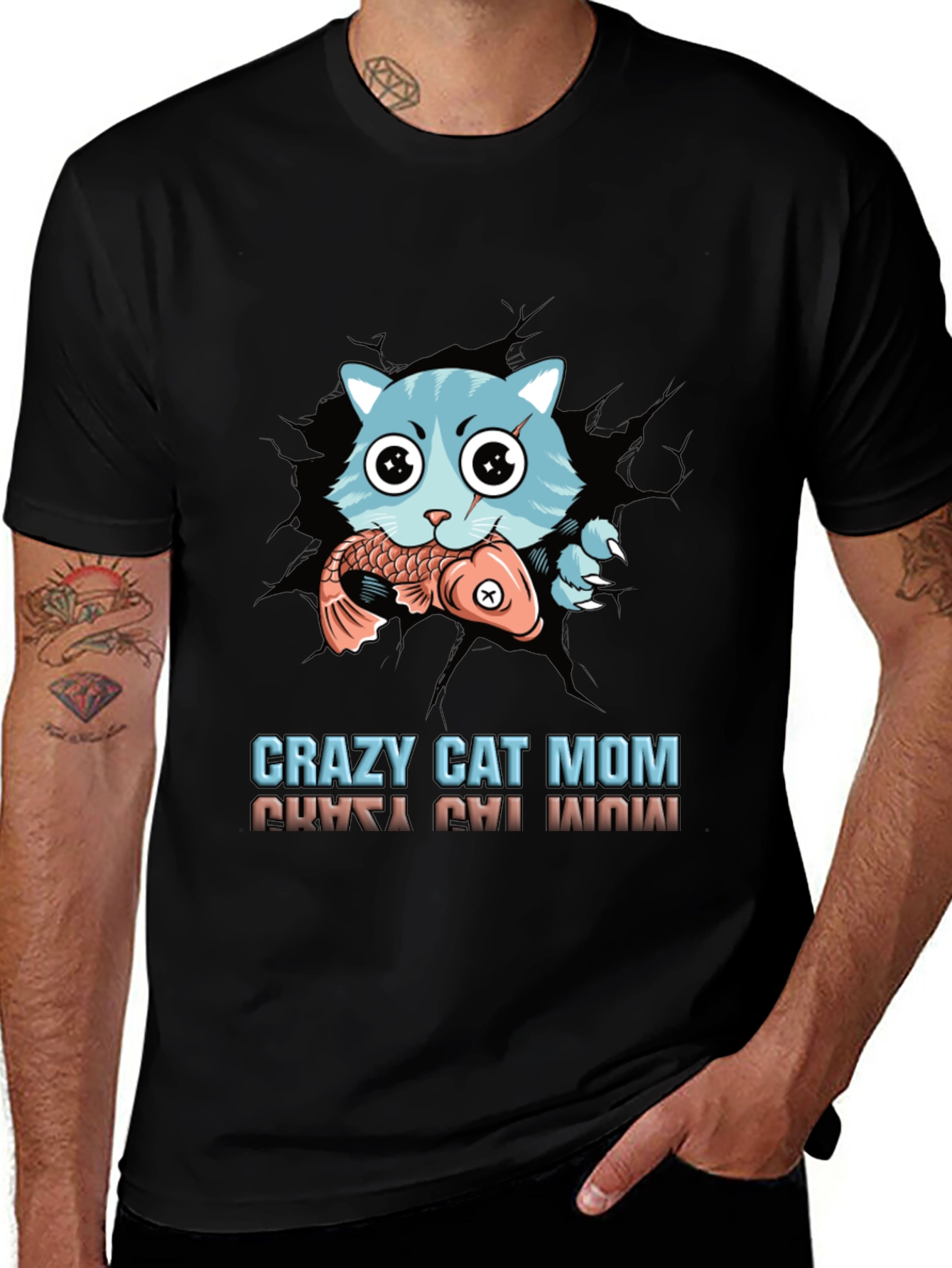 Crazy Cat Mom Graphic Tee
