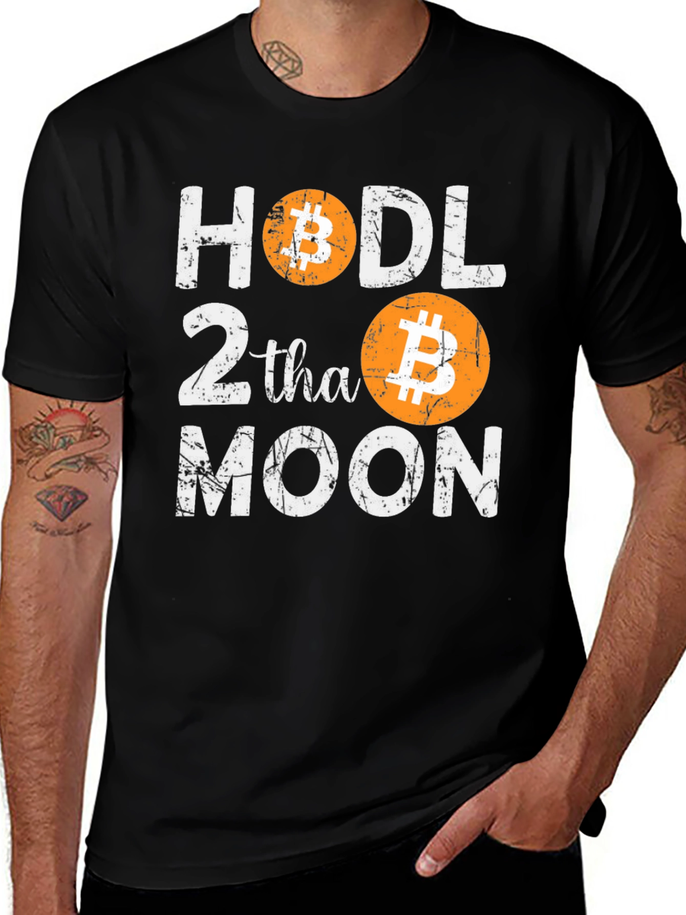 HODL Bitcoin to the Moon Graphic T-Shirt