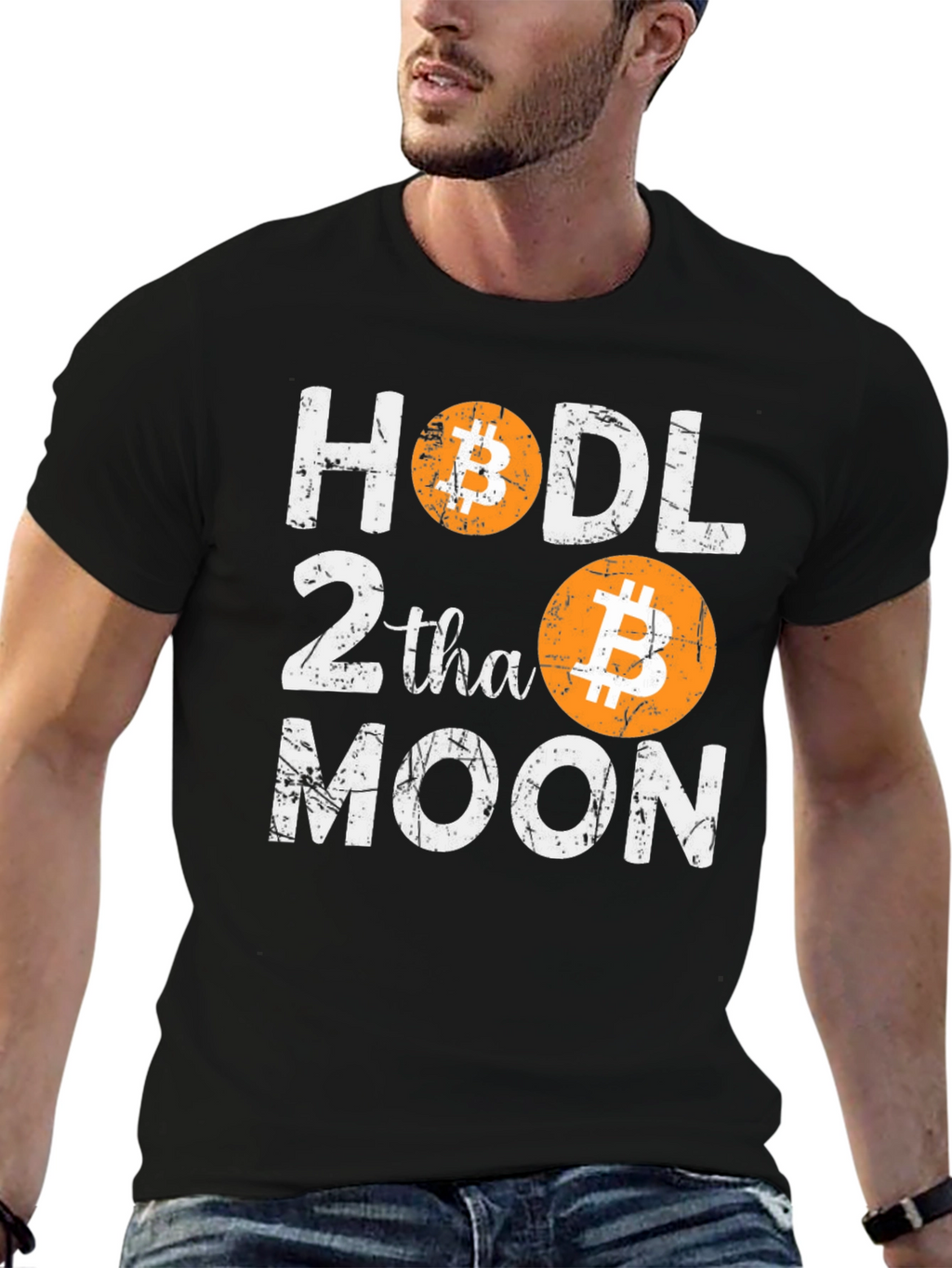 HODL Bitcoin to the Moon Graphic T-Shirt