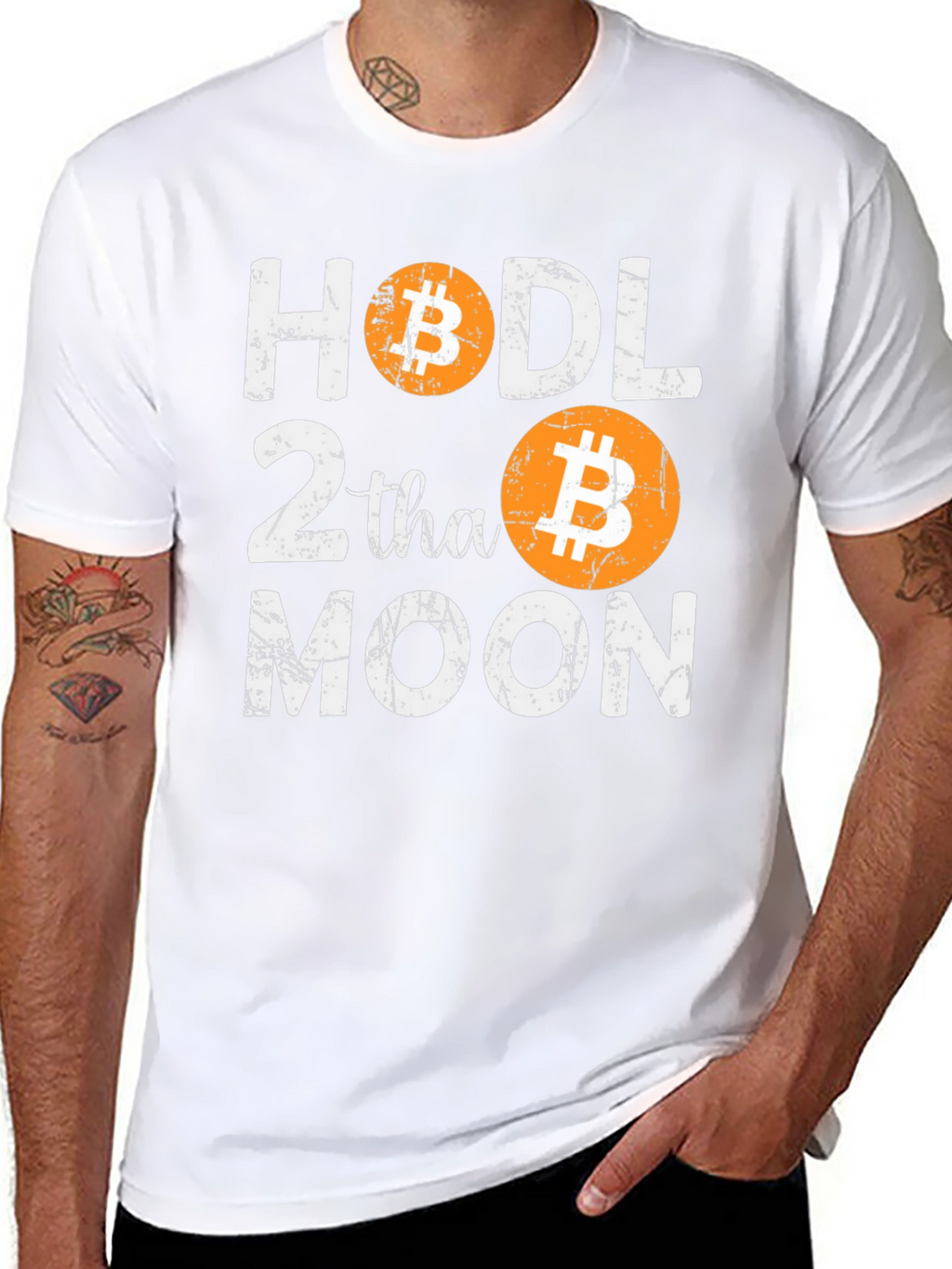 HODL Bitcoin to the Moon Graphic T-Shirt