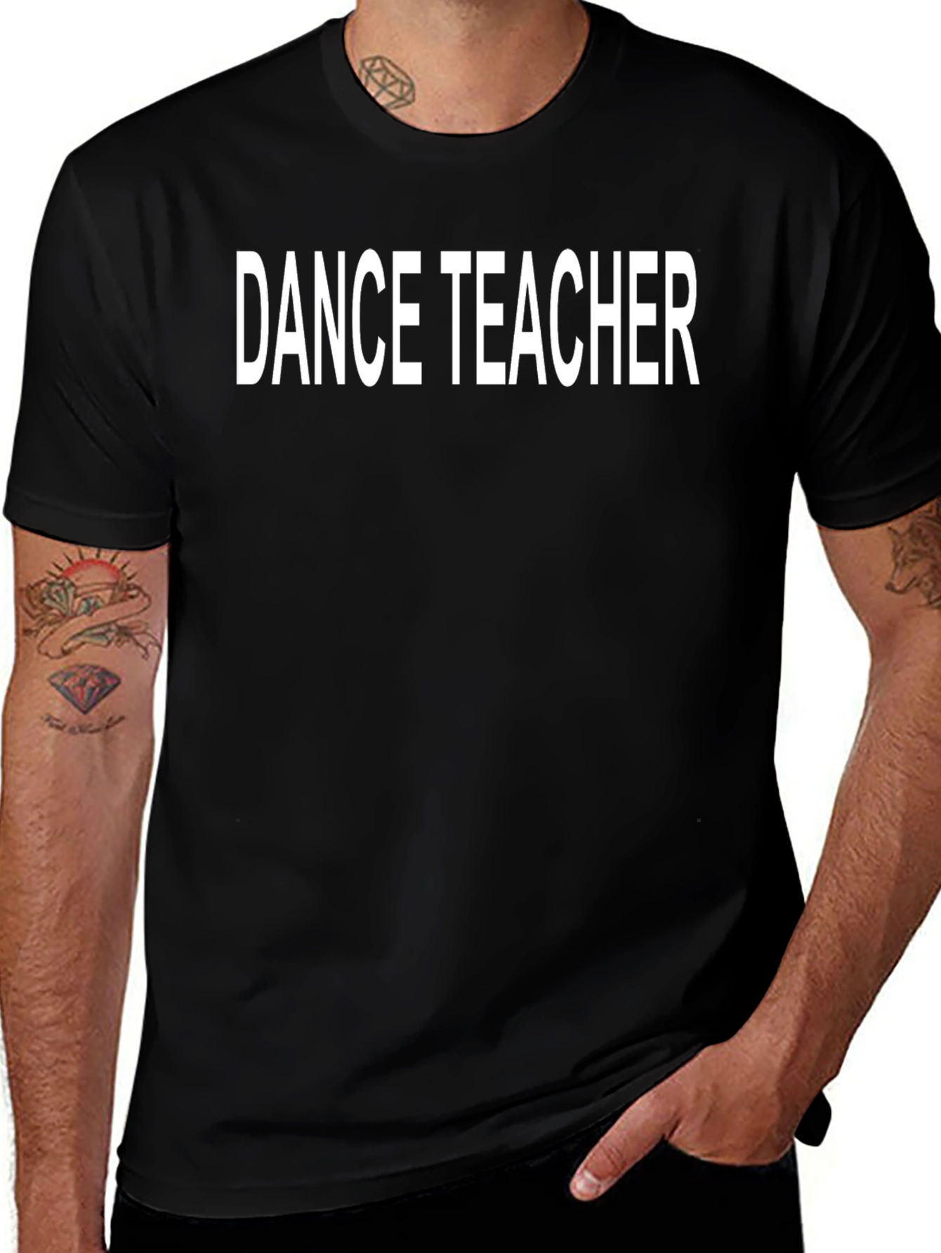 Dance Teacher T-Shirt - Black Cotton Graphic Tee