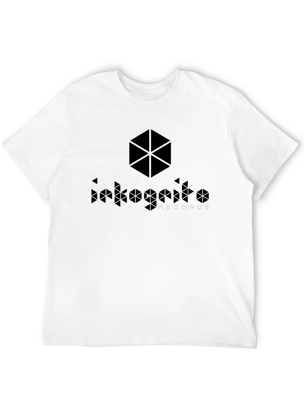 Geometric Hexagon Graphic Tee - Black