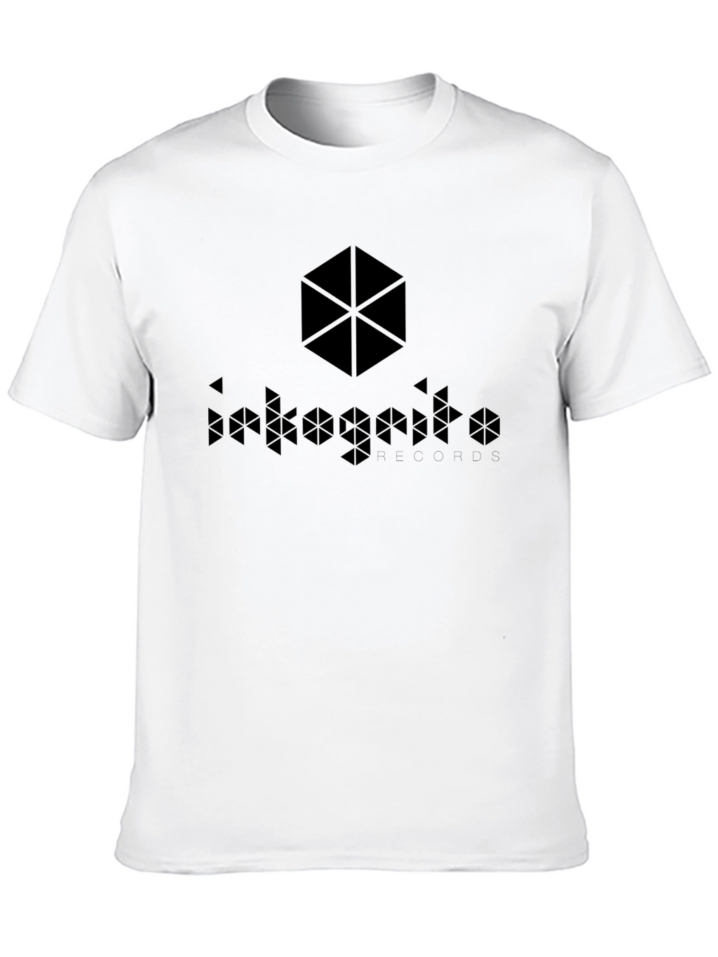 Geometric Hexagon Graphic Tee - Black