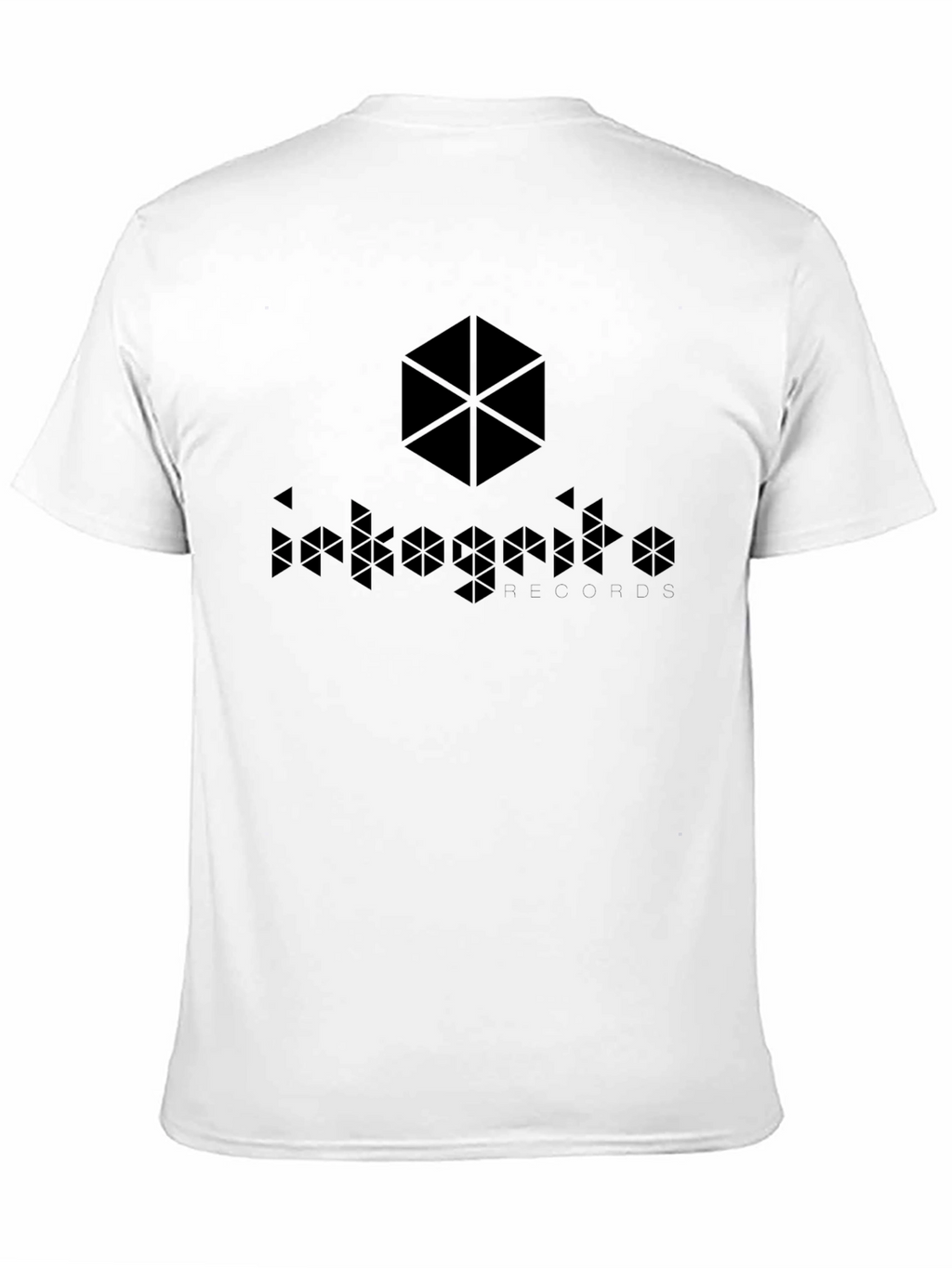 Geometric Hexagon Graphic Tee - Black