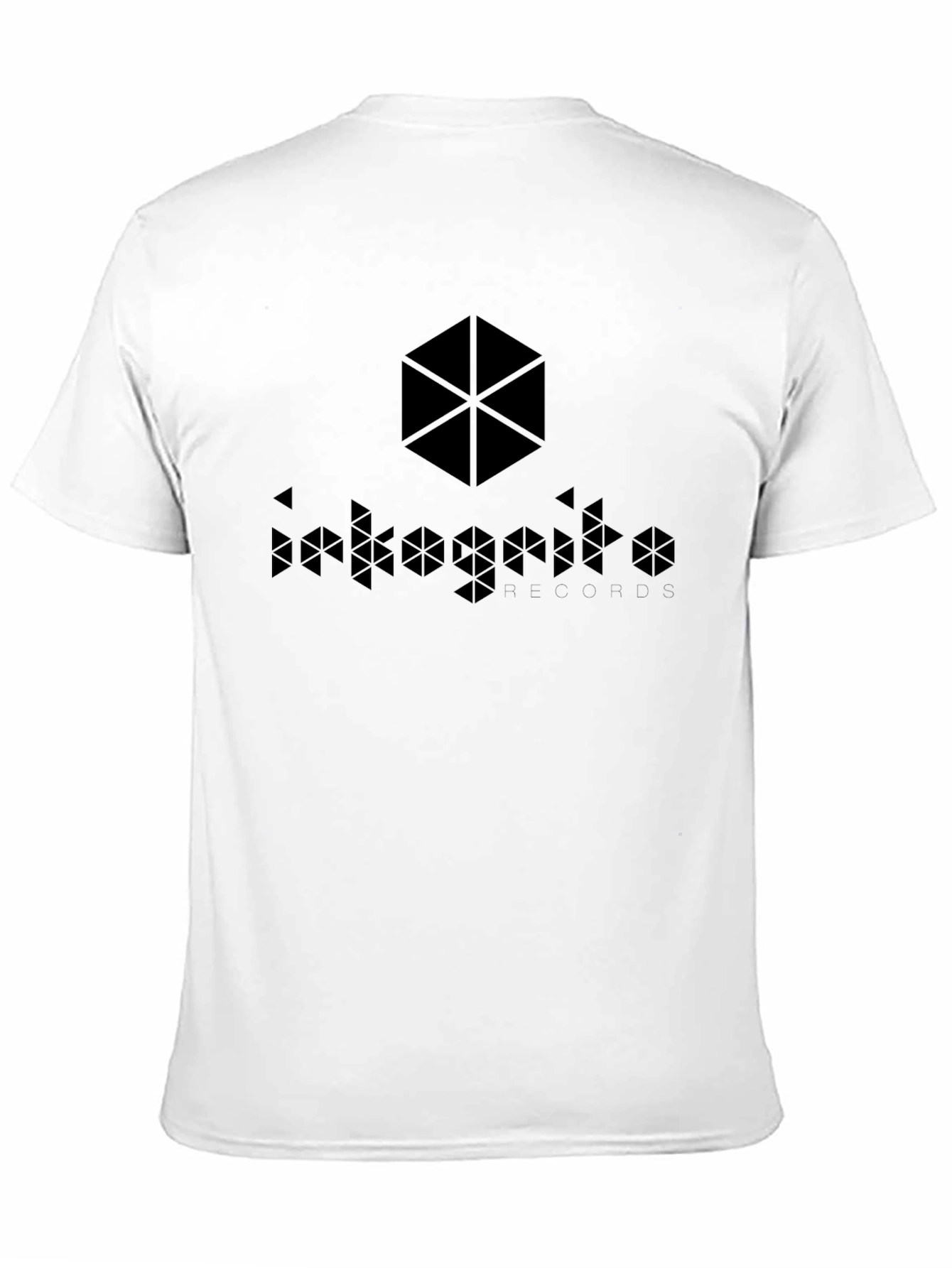 Geometric Hexagon Graphic Tee - Black