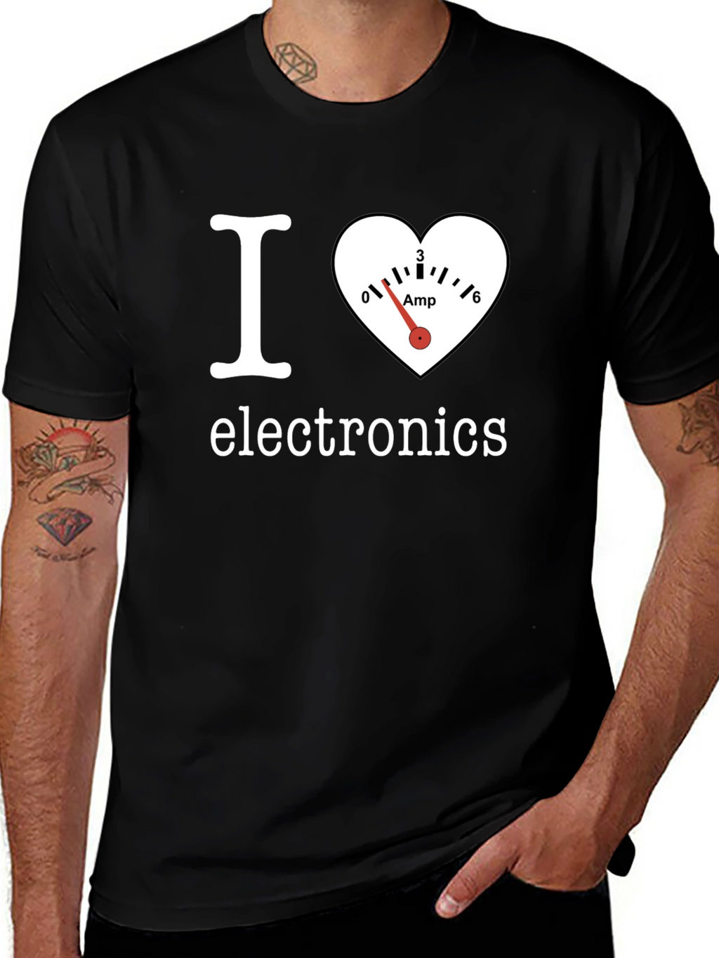 I Heart Electronics Black T-Shirt