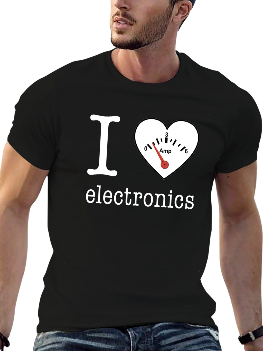 I Heart Electronics Black T-Shirt