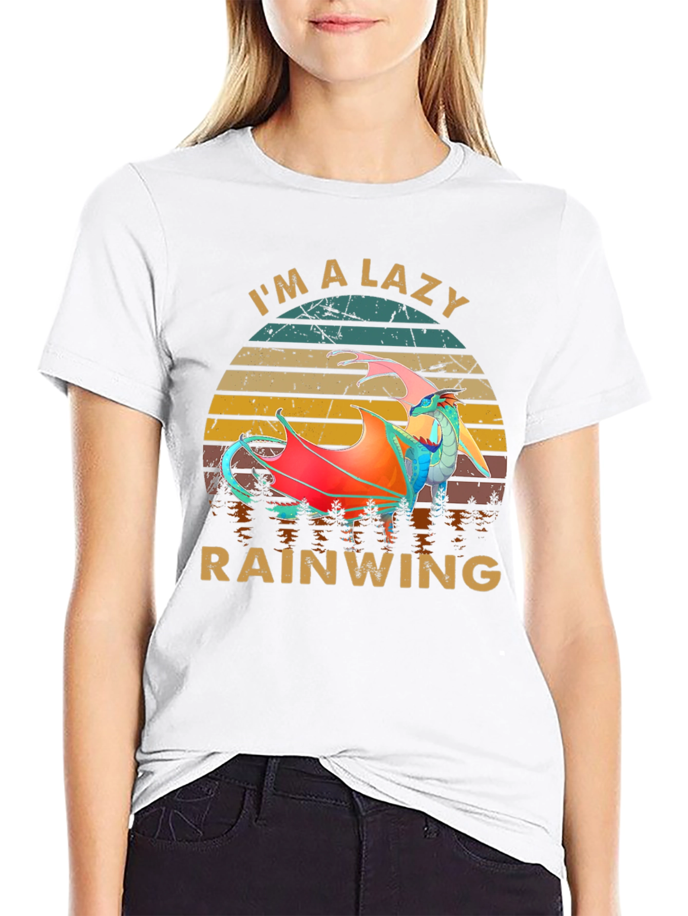 Im a Lazy Rainwing Novelty Graphic T-Shirt