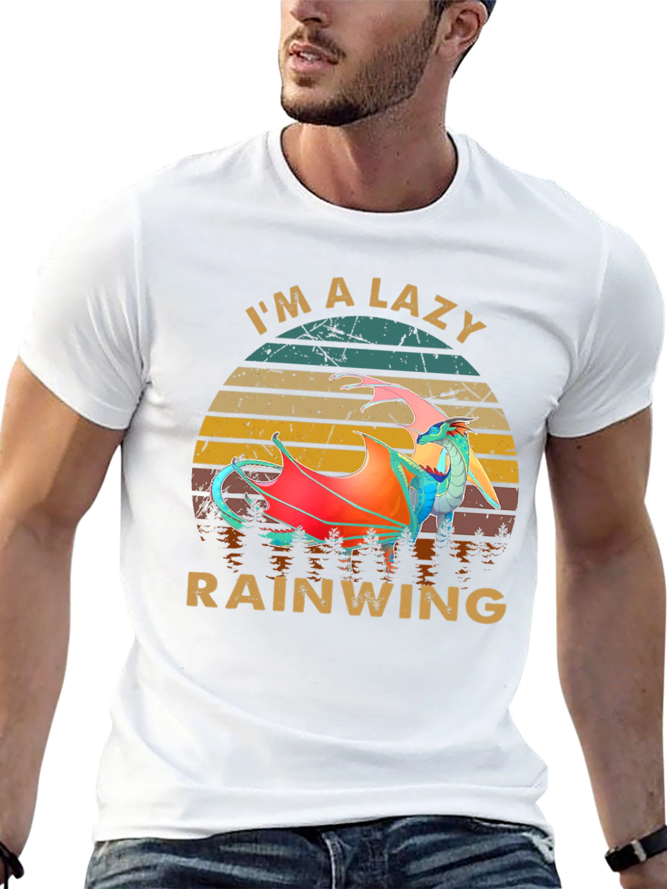 Im a Lazy Rainwing Novelty Graphic T-Shirt