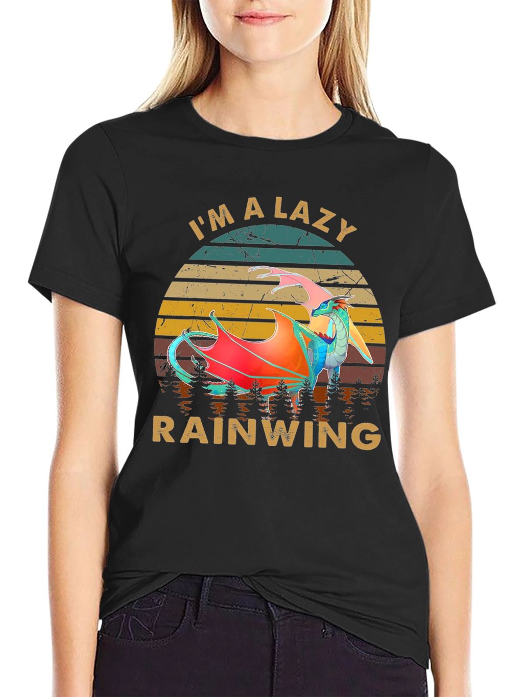 Im a Lazy Rainwing Novelty Graphic T-Shirt