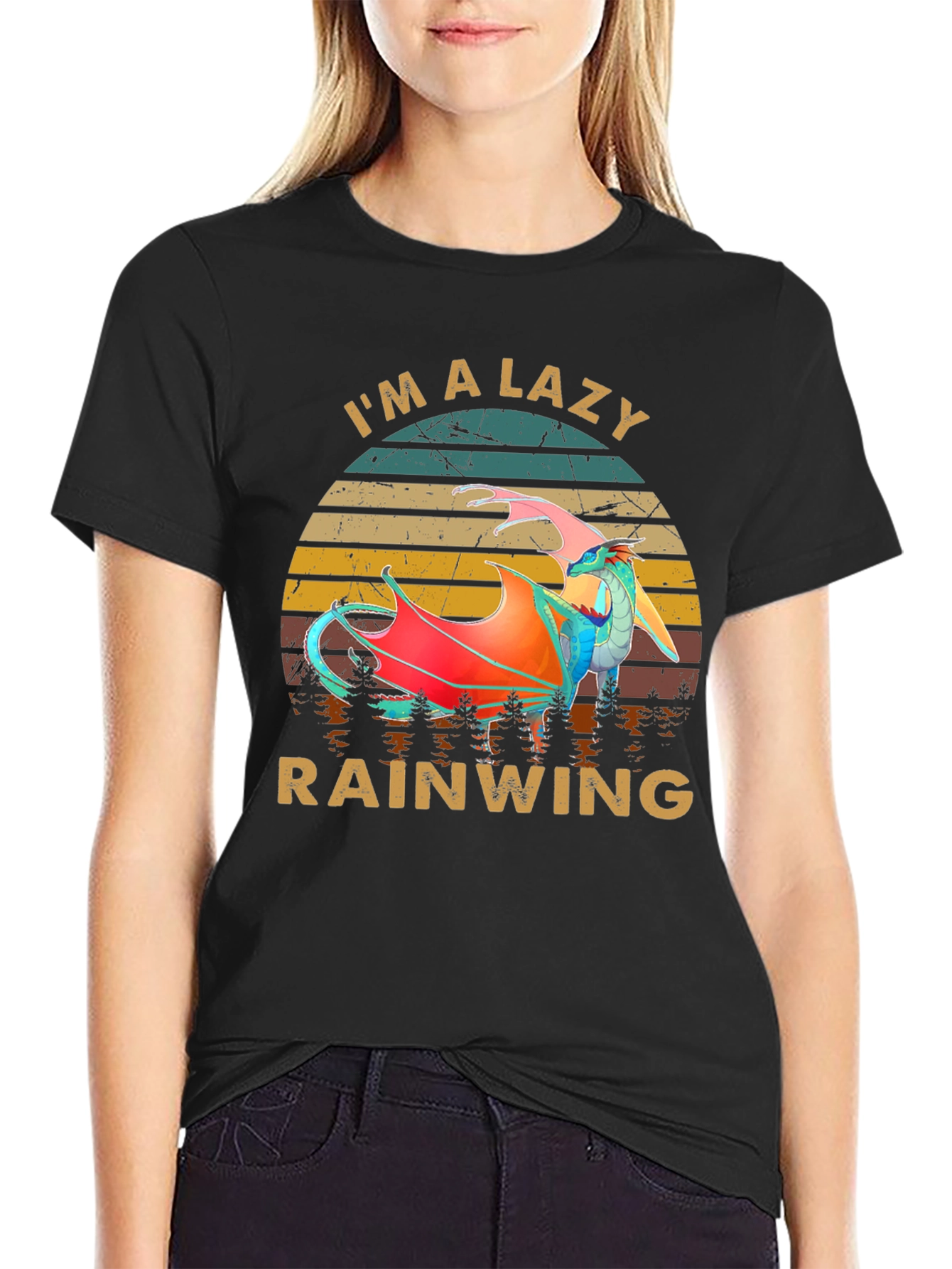 Im a Lazy Rainwing Novelty Graphic T-Shirt