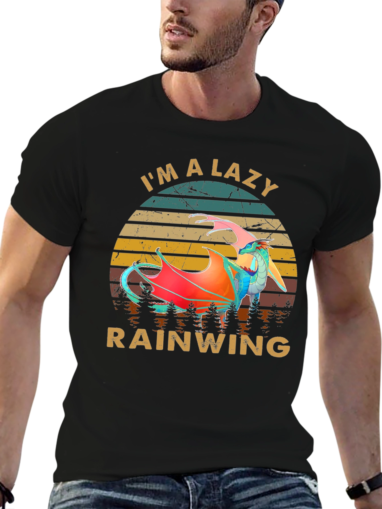 Im a Lazy Rainwing Novelty Graphic T-Shirt