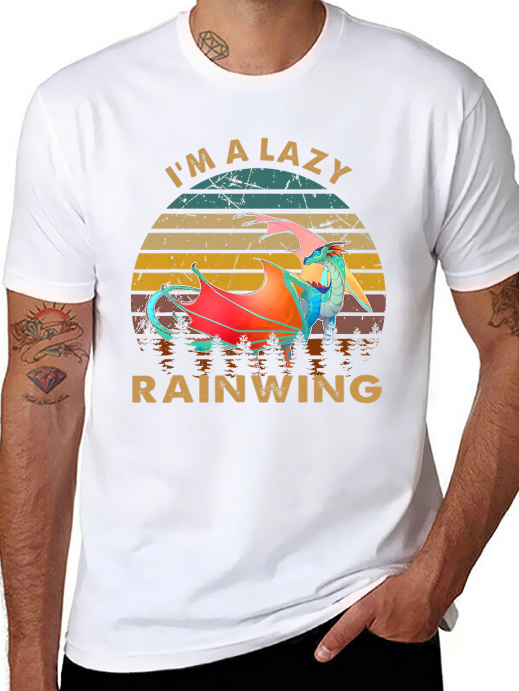 Im a Lazy Rainwing Novelty Graphic T-Shirt