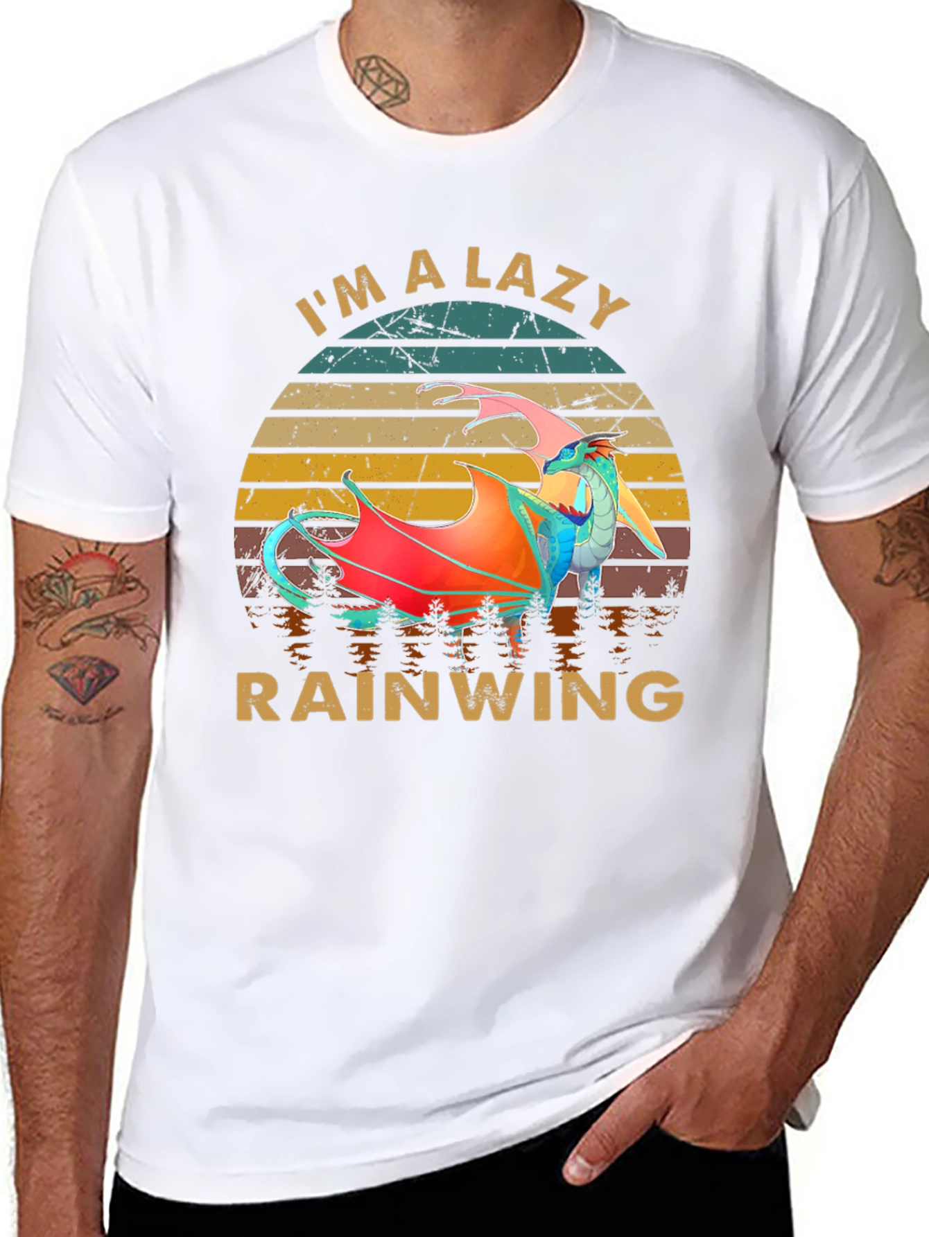 Im a Lazy Rainwing Novelty Graphic T-Shirt