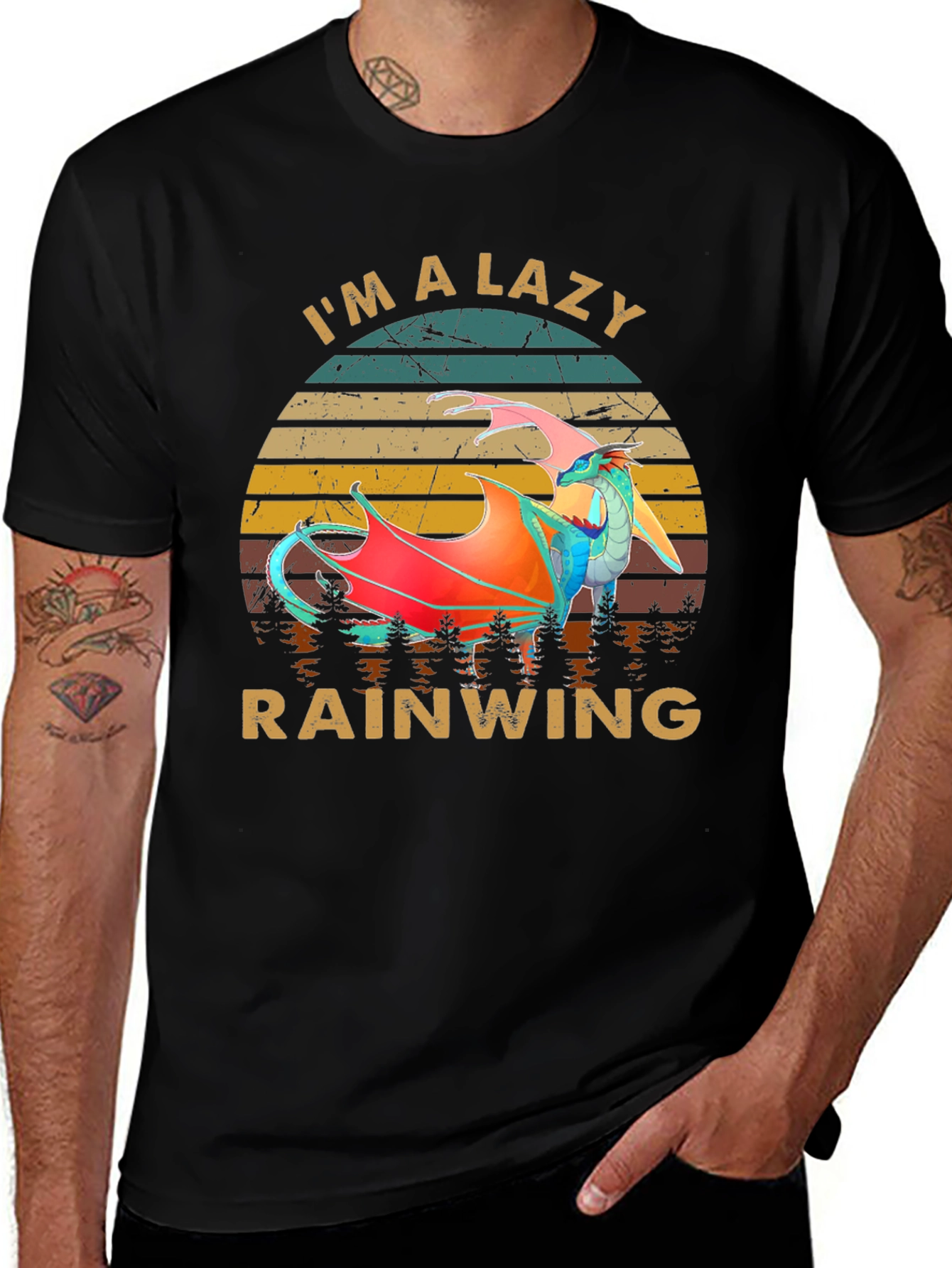 Im a Lazy Rainwing Novelty Graphic T-Shirt