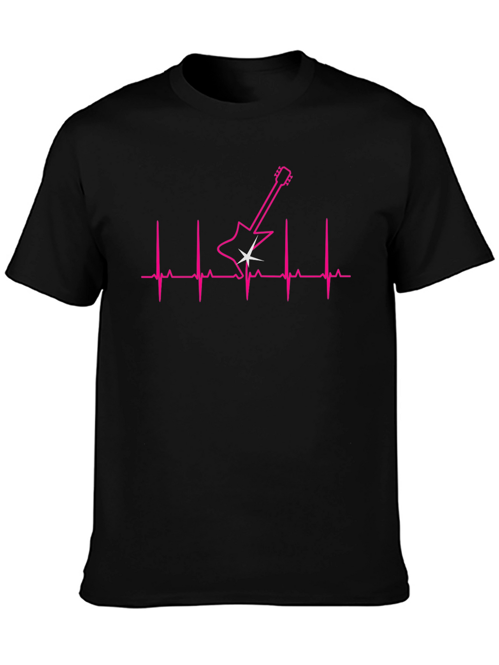 Guitar Heartbeat Graphic T-Shirt