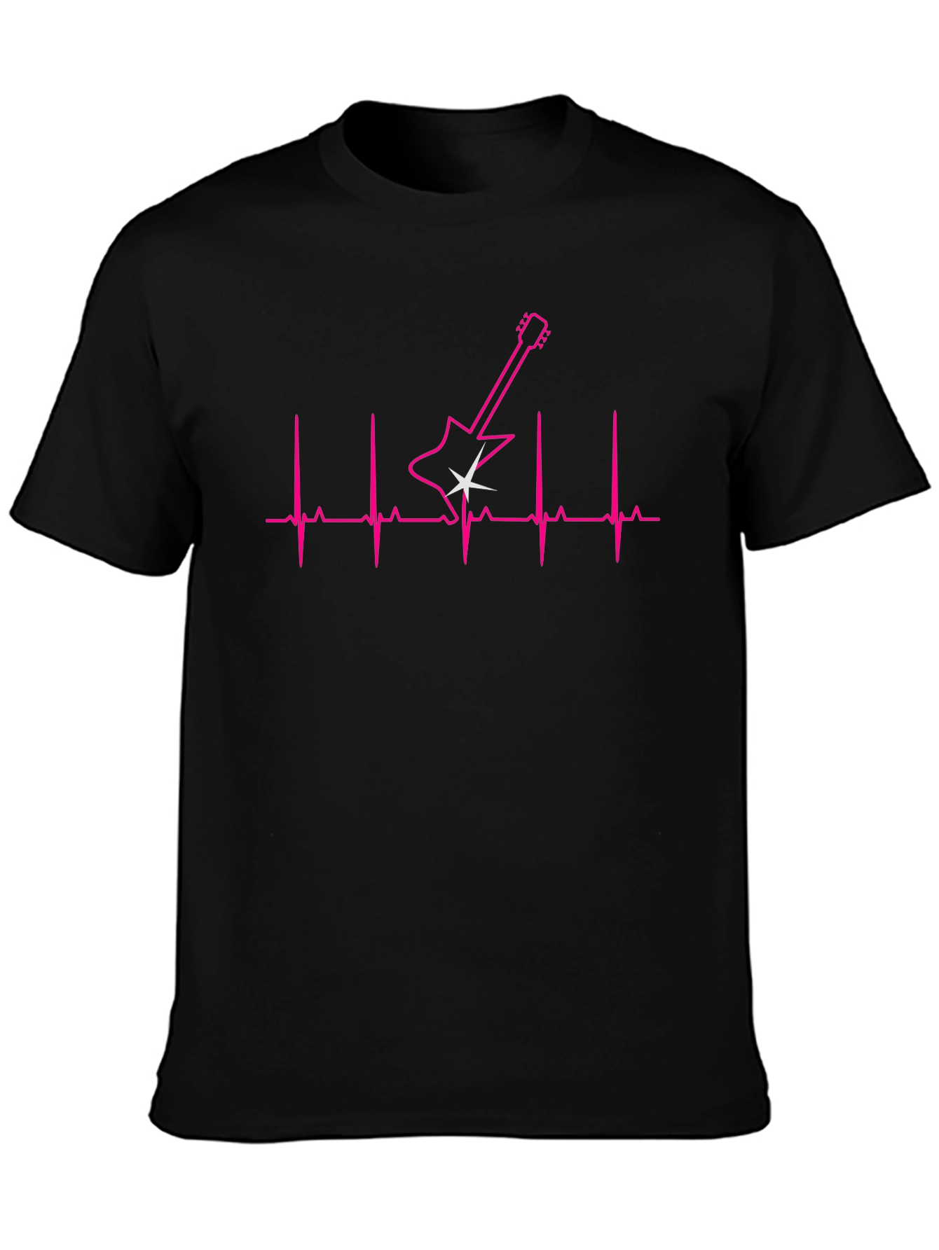 Guitar Heartbeat Graphic T-Shirt