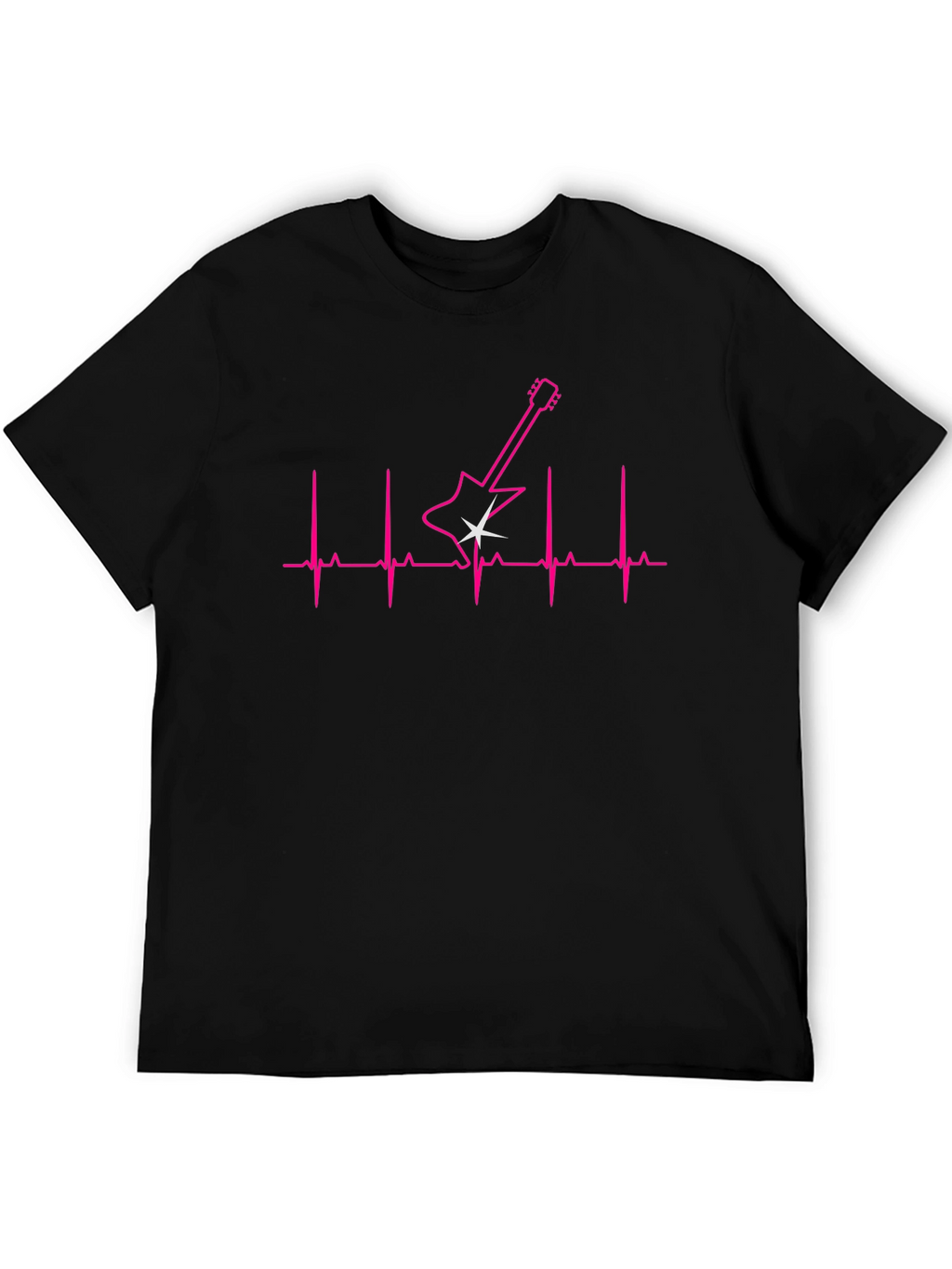 Guitar Heartbeat Graphic T-Shirt