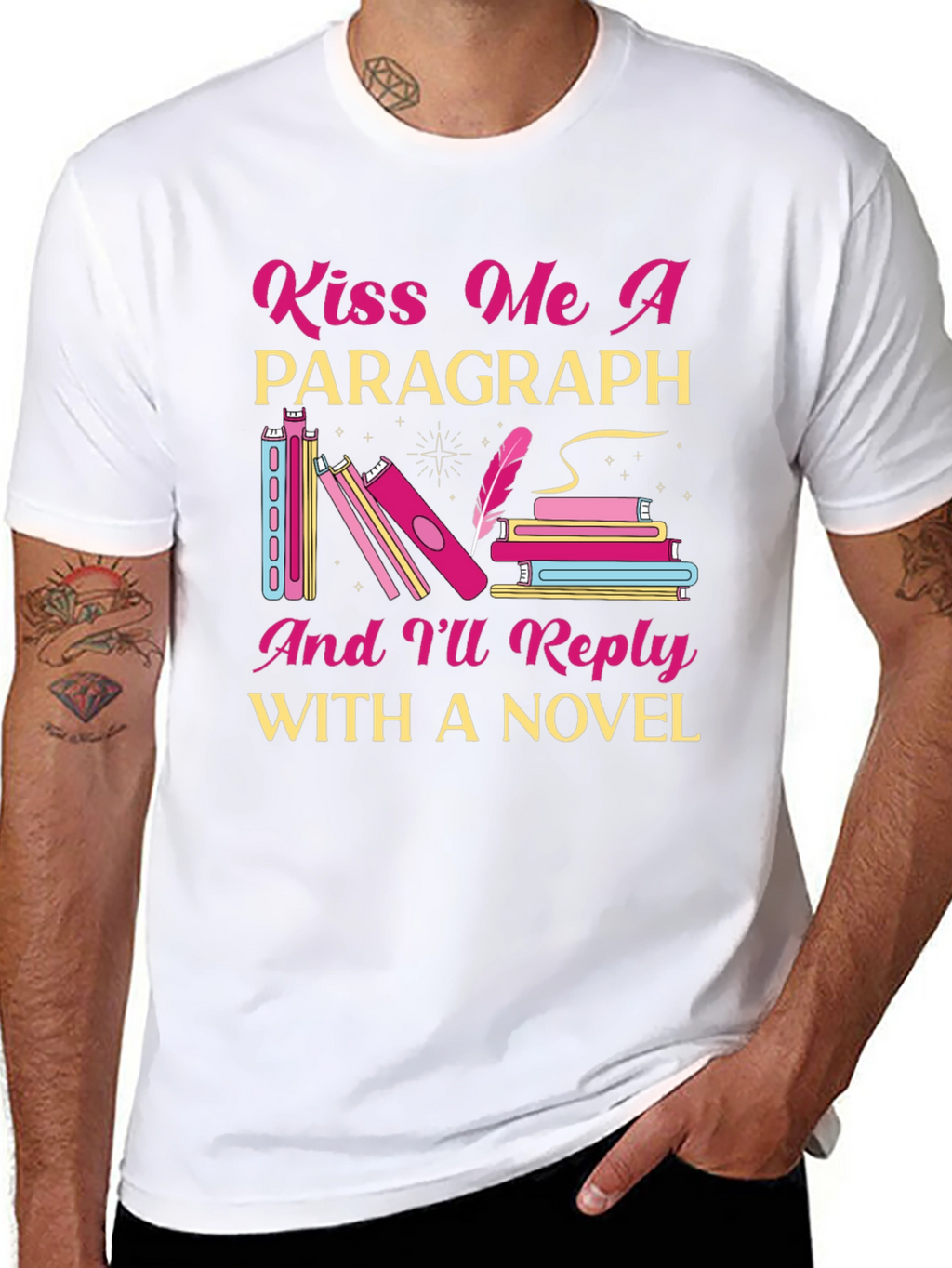 Kiss Me a Paragraph Novel Reader T-Shirt