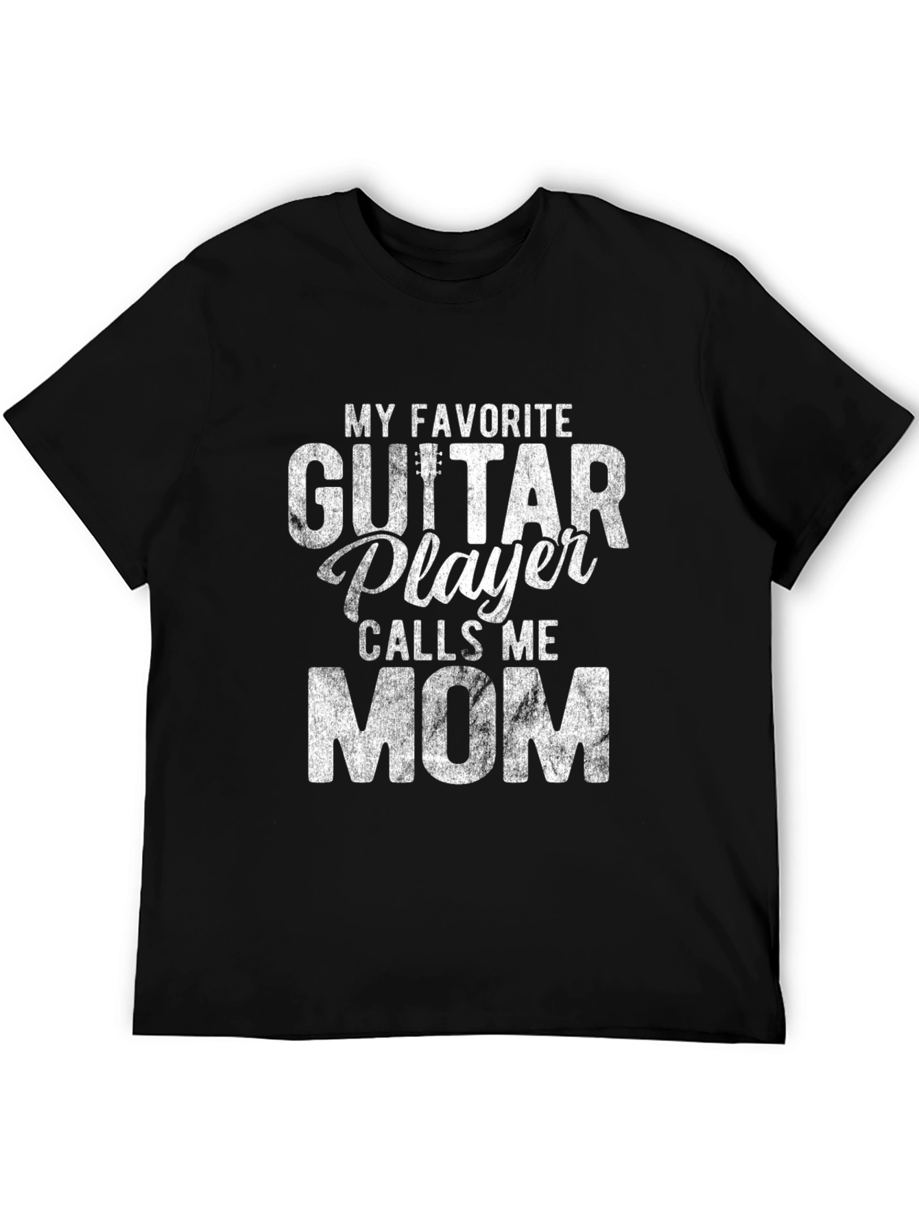 Guitar Player Mom T-Shirt - Black Graphic Tee