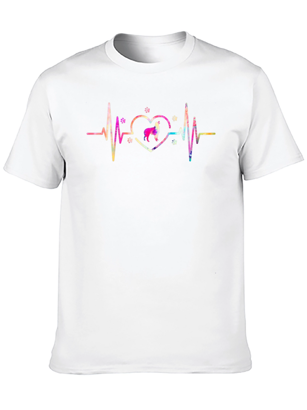 Dog Heartbeat Tee - Black Cotton Blend