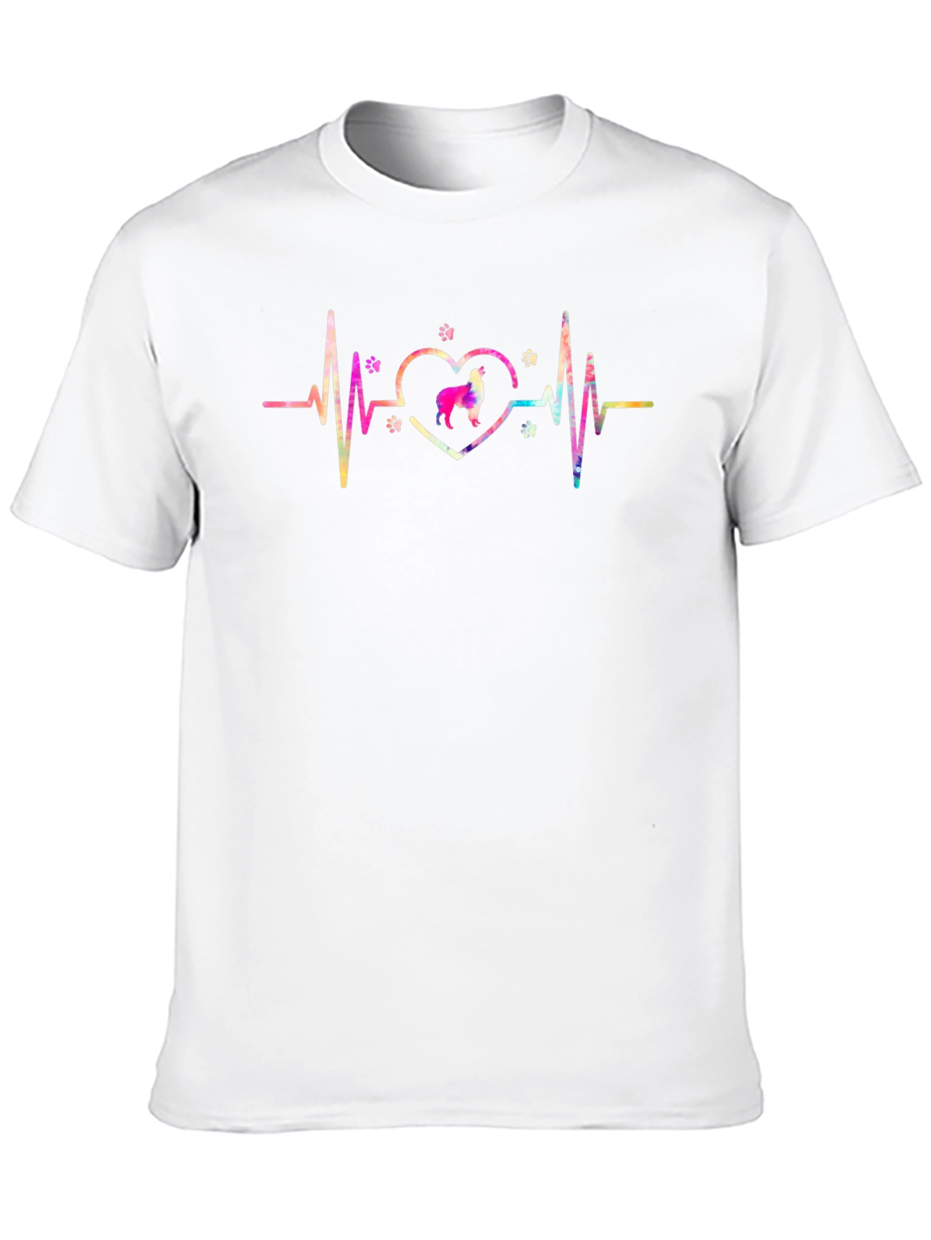 Dog Heartbeat Tee - Black Cotton Blend