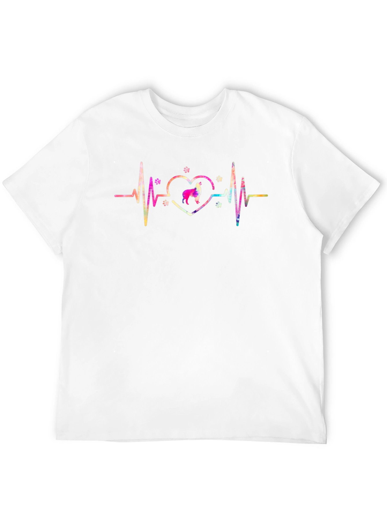 Dog Heartbeat Tee - Black Cotton Blend