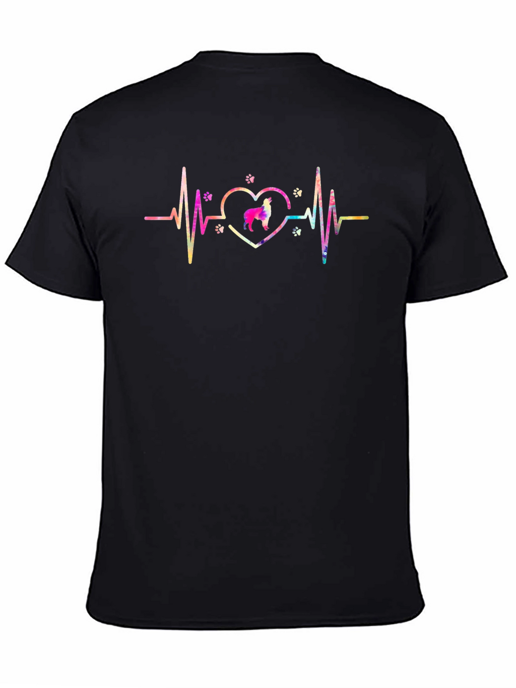 Dog Heartbeat Tee - Black Cotton Blend