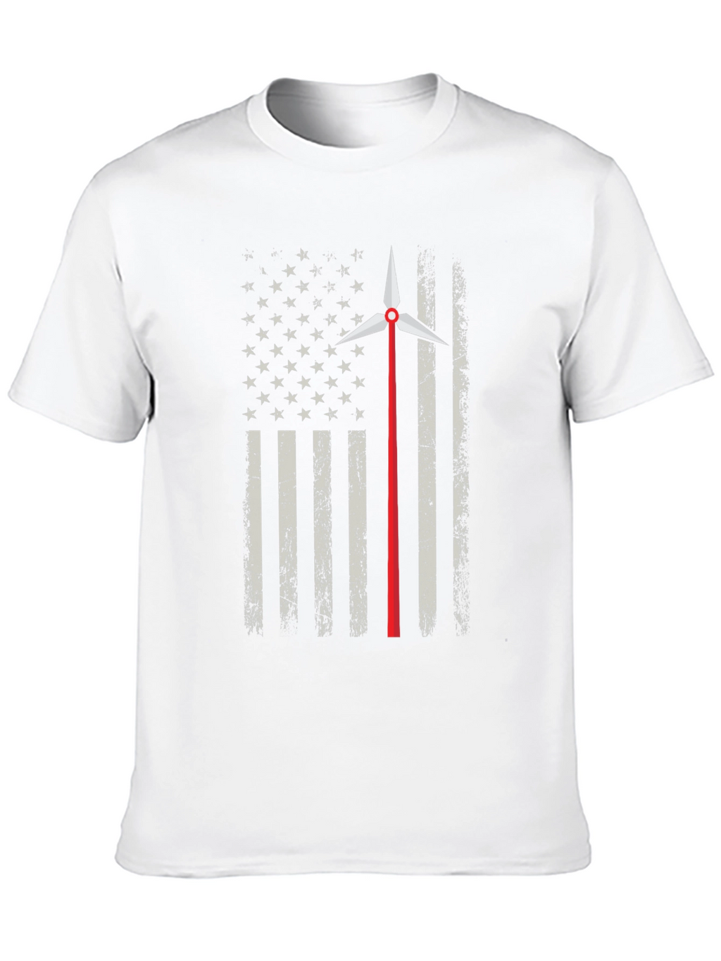 American Flag Wind Turbine T-Shirt